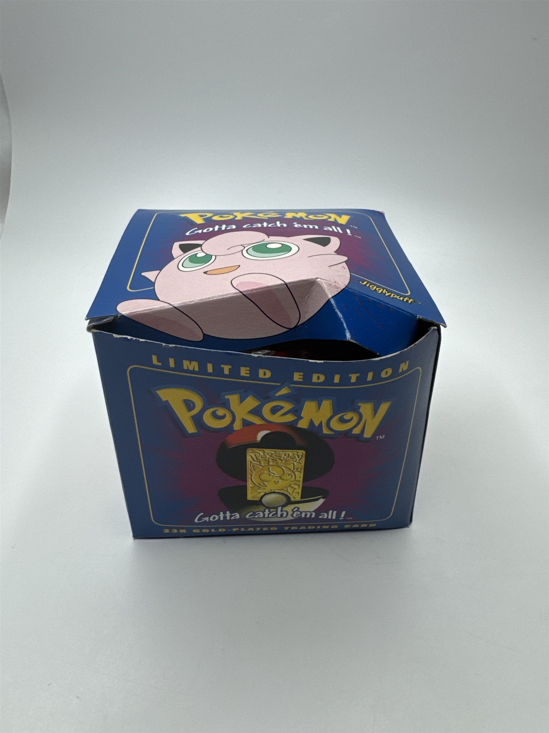Vintage 1998 Pokemon Limited Edition Jigglypuff 23K Gold-Plated Trading Card Set