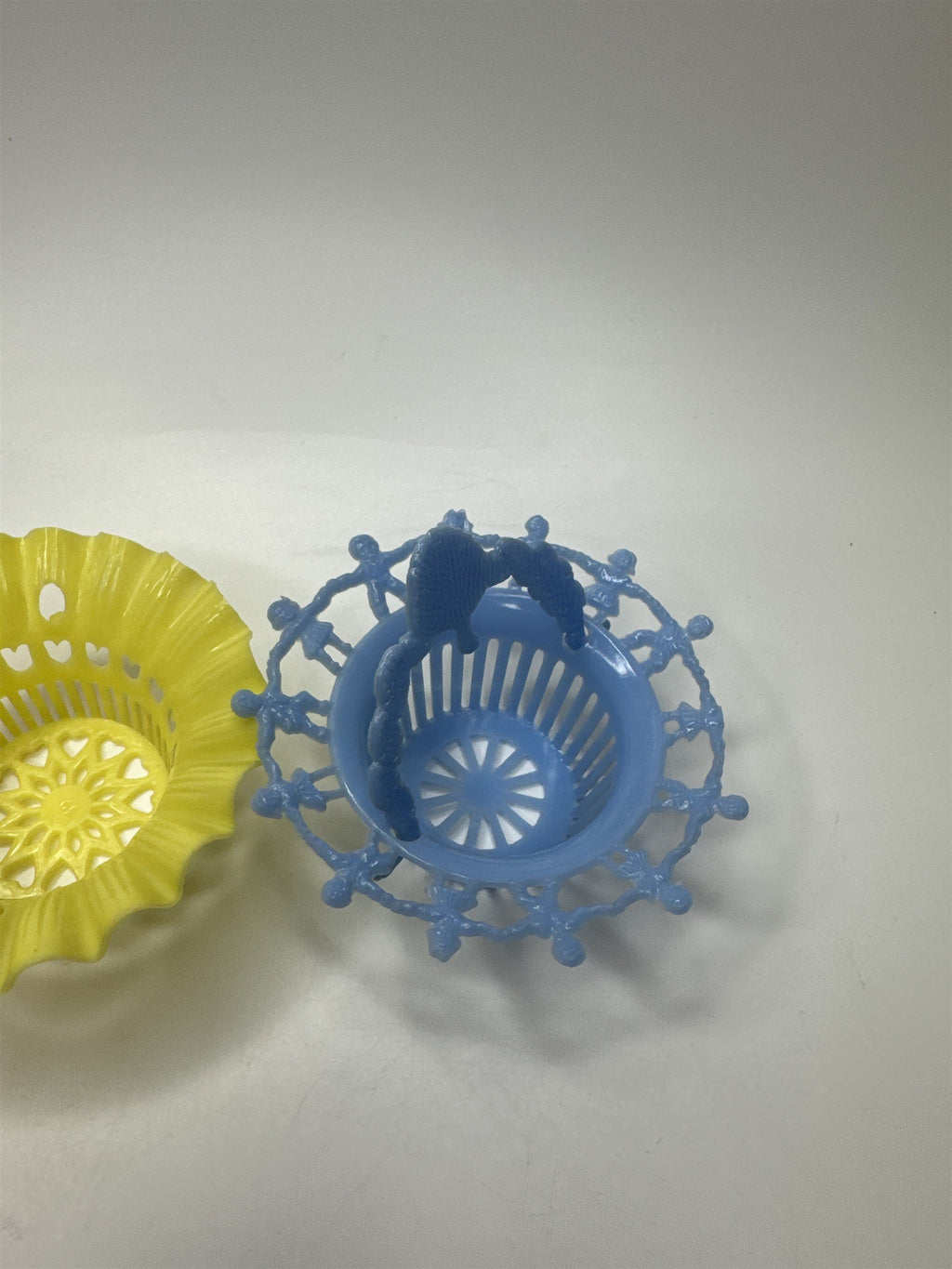 Vintage Hard Plastic Baskets 1950s Party Favor Shower Candy Easter Gift