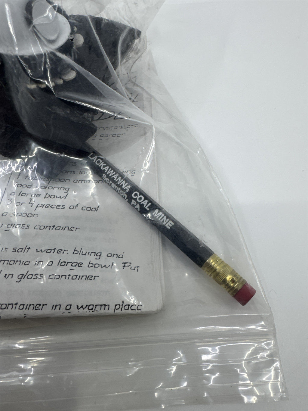 Vintage Lackawanna Coal Mine Scranton, PA Gift Set W/ Black Coal and Pamphlet
