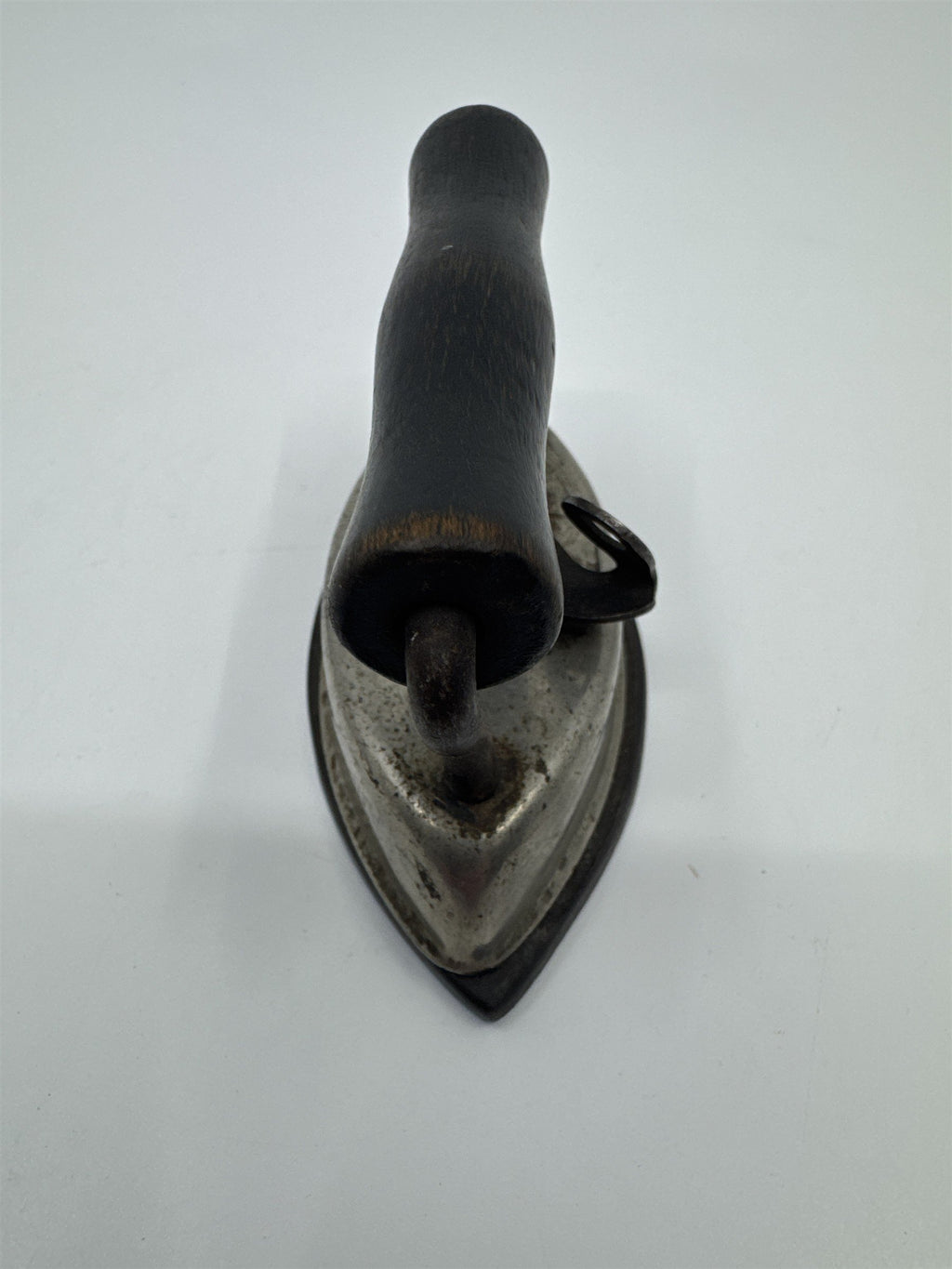Vintage Miniature Dover Dolly Iron Made In the U.S.A Cast Iron W/ Wooden Handle