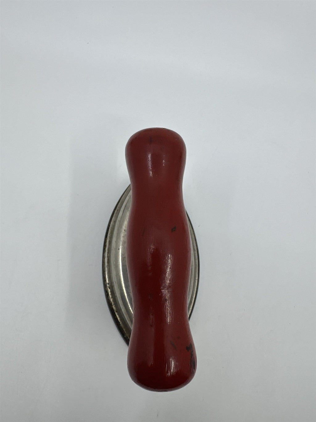 Vintage Miniature Dover Dolly Iron Made In the U.S.A Cast Iron W/ Wooden Handle