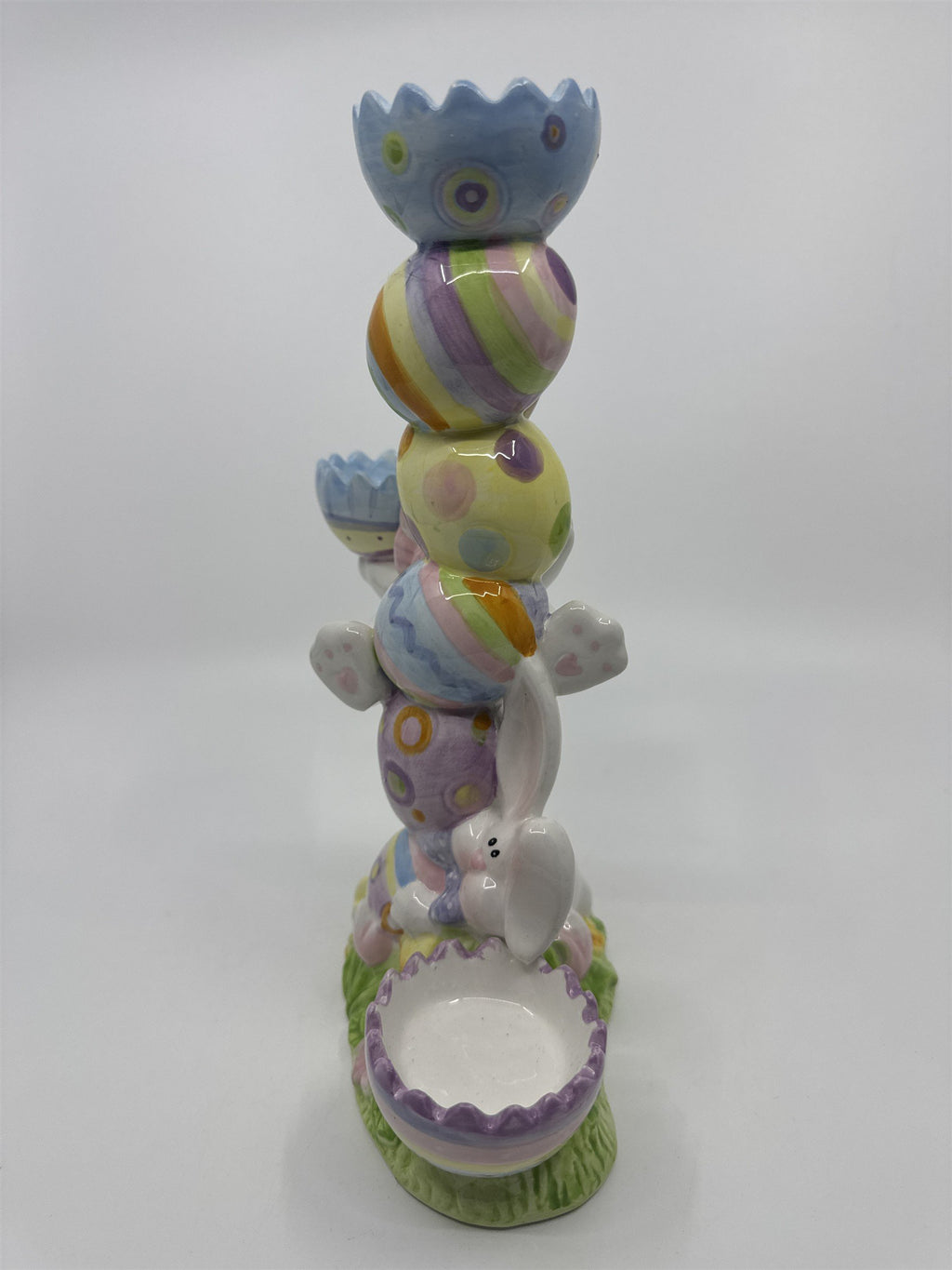Vintage Home Interiors Ceramic Easter Bunny Tealight Candle/Candy Holder