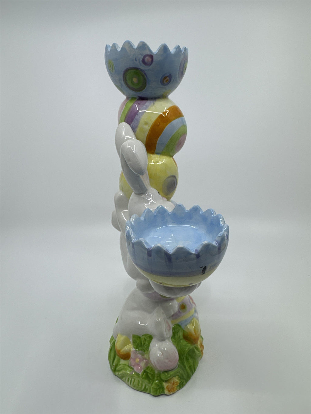 Vintage Home Interiors Ceramic Easter Bunny Tealight Candle/Candy Holder