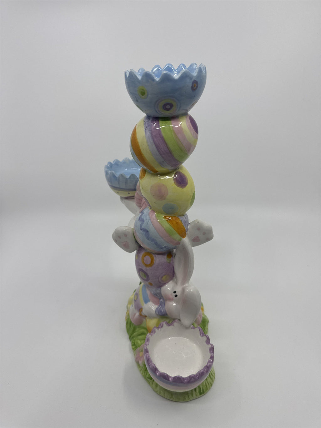 Vintage Home Interiors Ceramic Easter Bunny Tealight Candle/Candy Holder