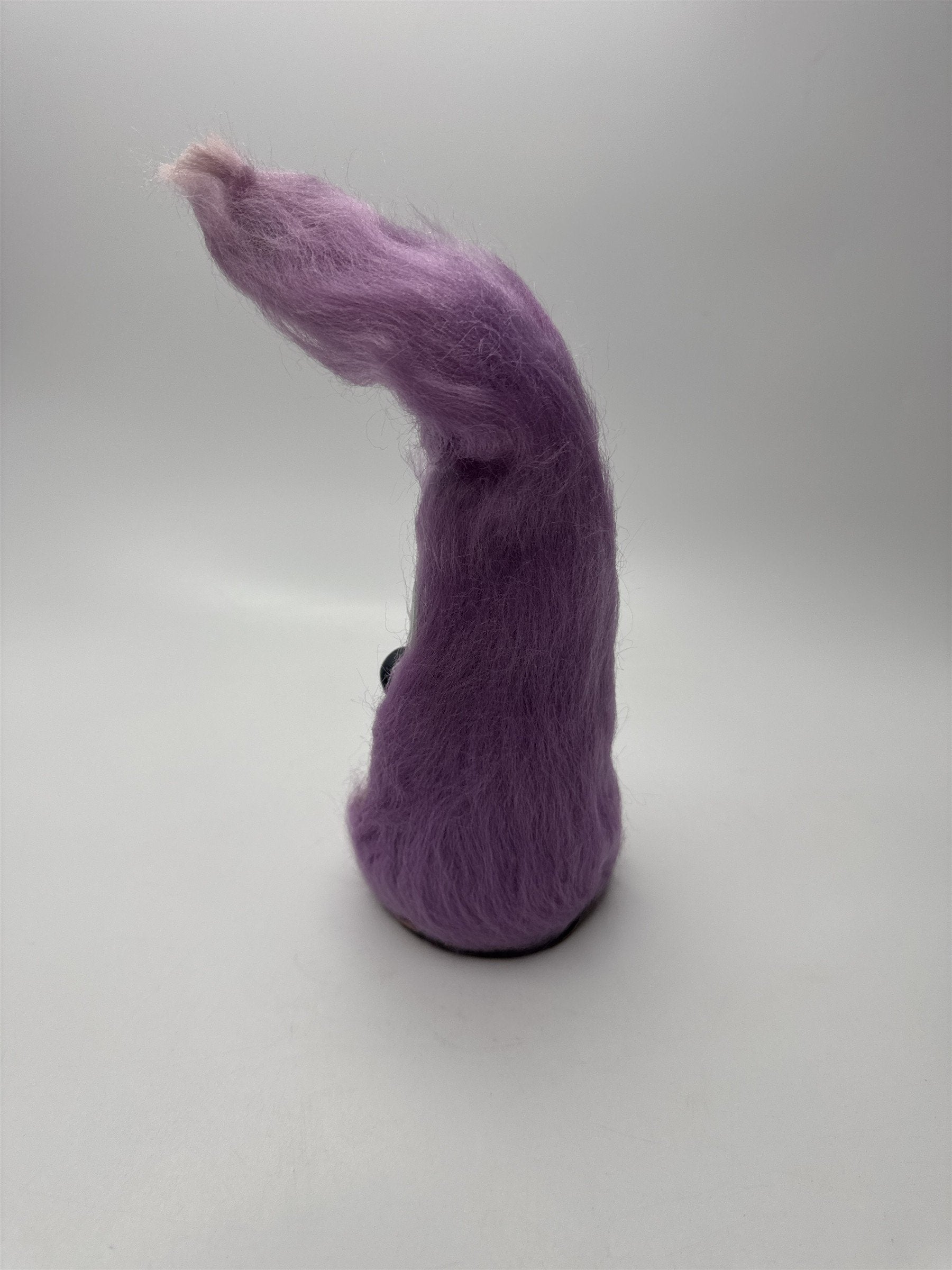 Vintage 1950s Purple Puppet Flashy Eyes and Lips Fuzzy Toy Made in USA RARE TOY