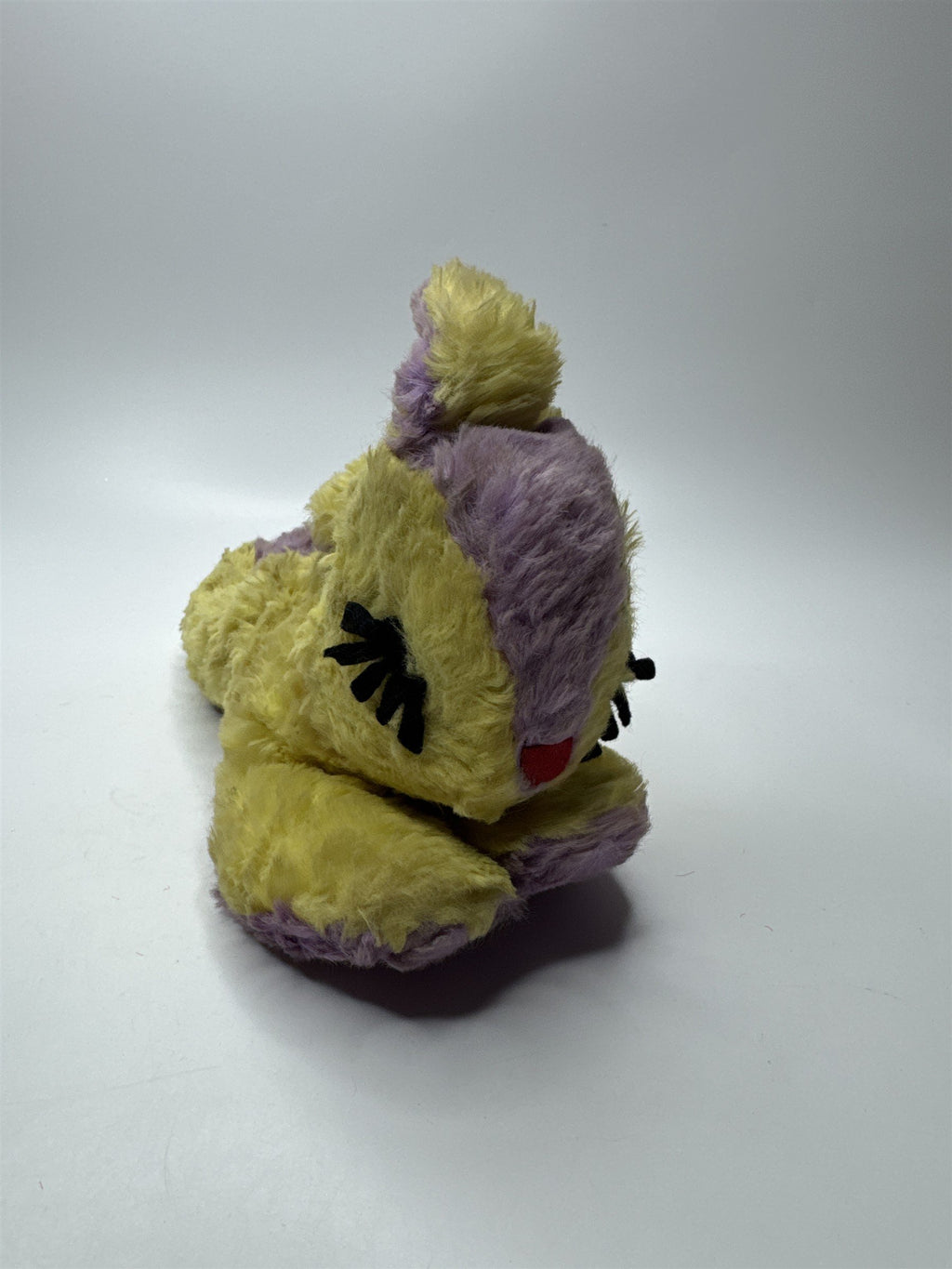 Retro Purple Yellow Rabbit Plushie Stuffed Toy Vintage Animal Collectible