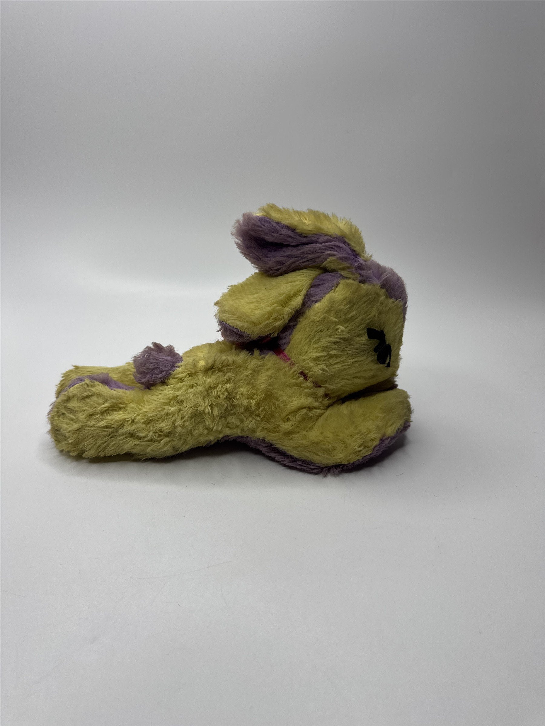 Retro Purple Yellow Rabbit Plushie Stuffed Toy Vintage Animal Collectible