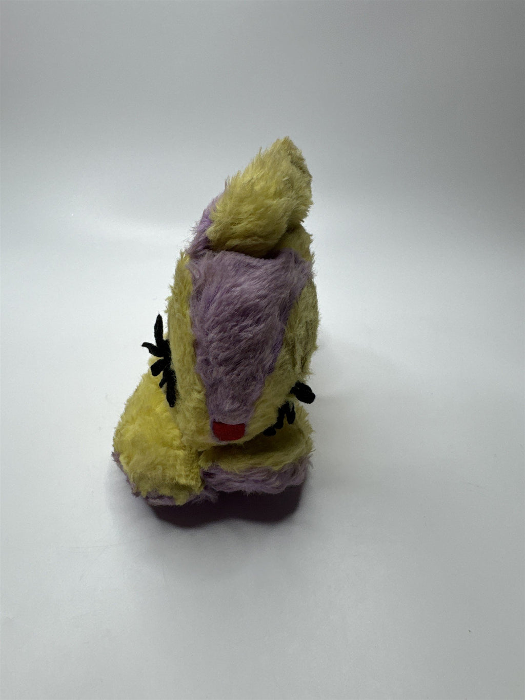 Retro Purple Yellow Rabbit Plushie Stuffed Toy Vintage Animal Collectible
