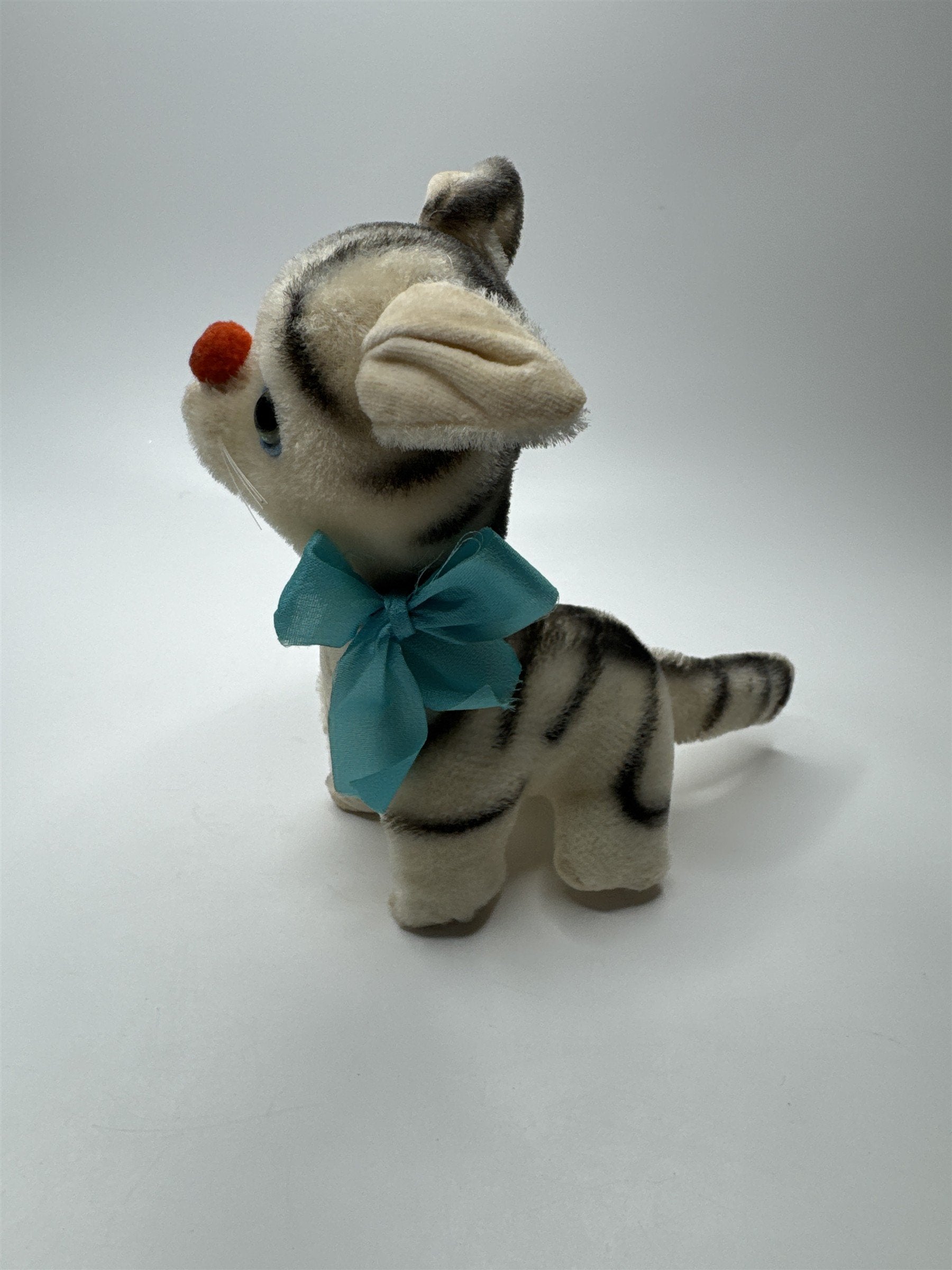Vintage Jestia Plush White Tiger Cat No. 825 Made in Japan Figure Plushie