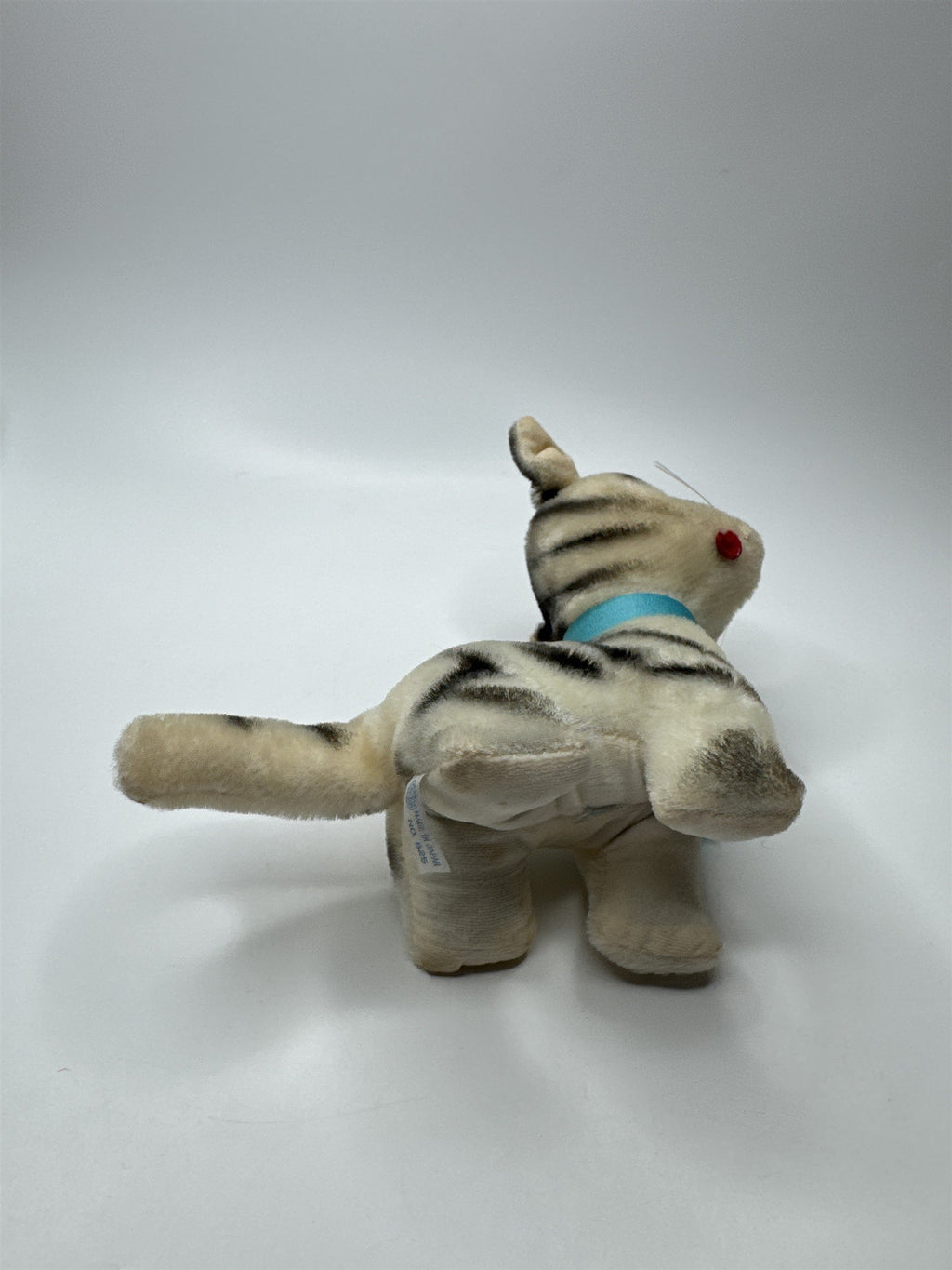 Vintage Jestia Plush White Tiger Cat No. 825 Made in Japan Figure Plushie
