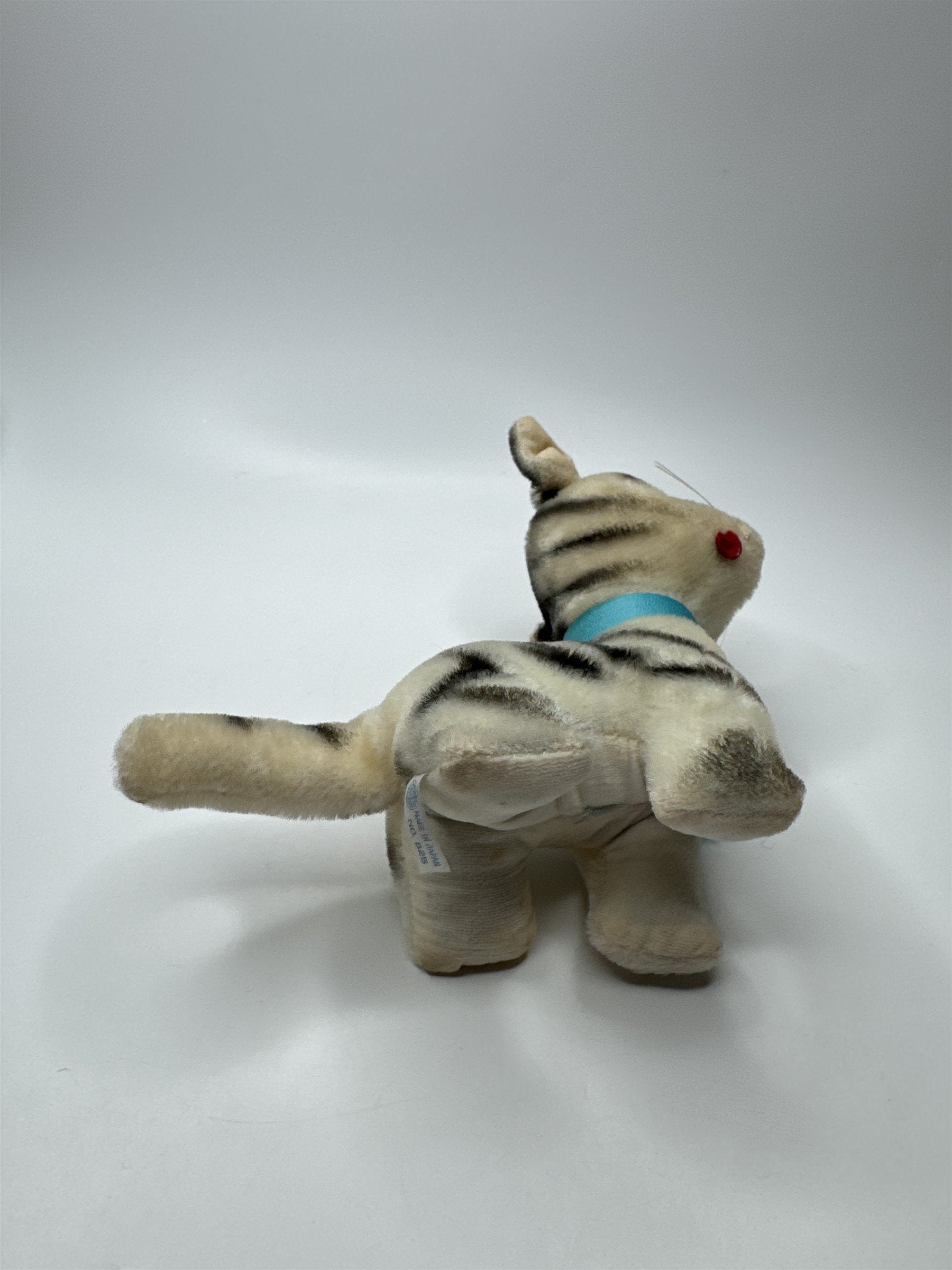 Vintage Jestia Plush White Tiger Cat No. 825 Made in Japan Figure Plushie
