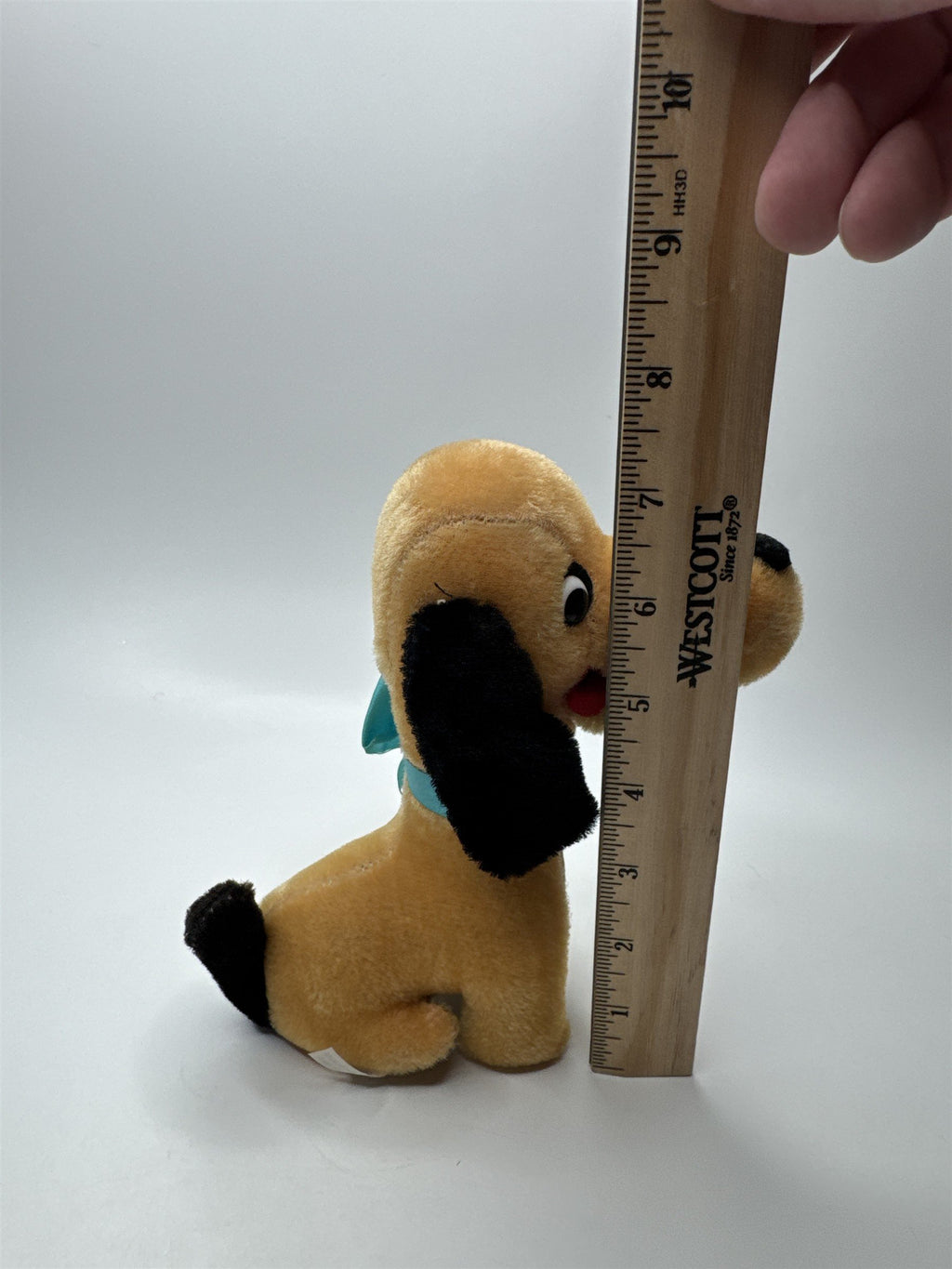 Vintage Jestia Plush Tan Weiner Dog With Tongue Out Made in Japan Plush Toy