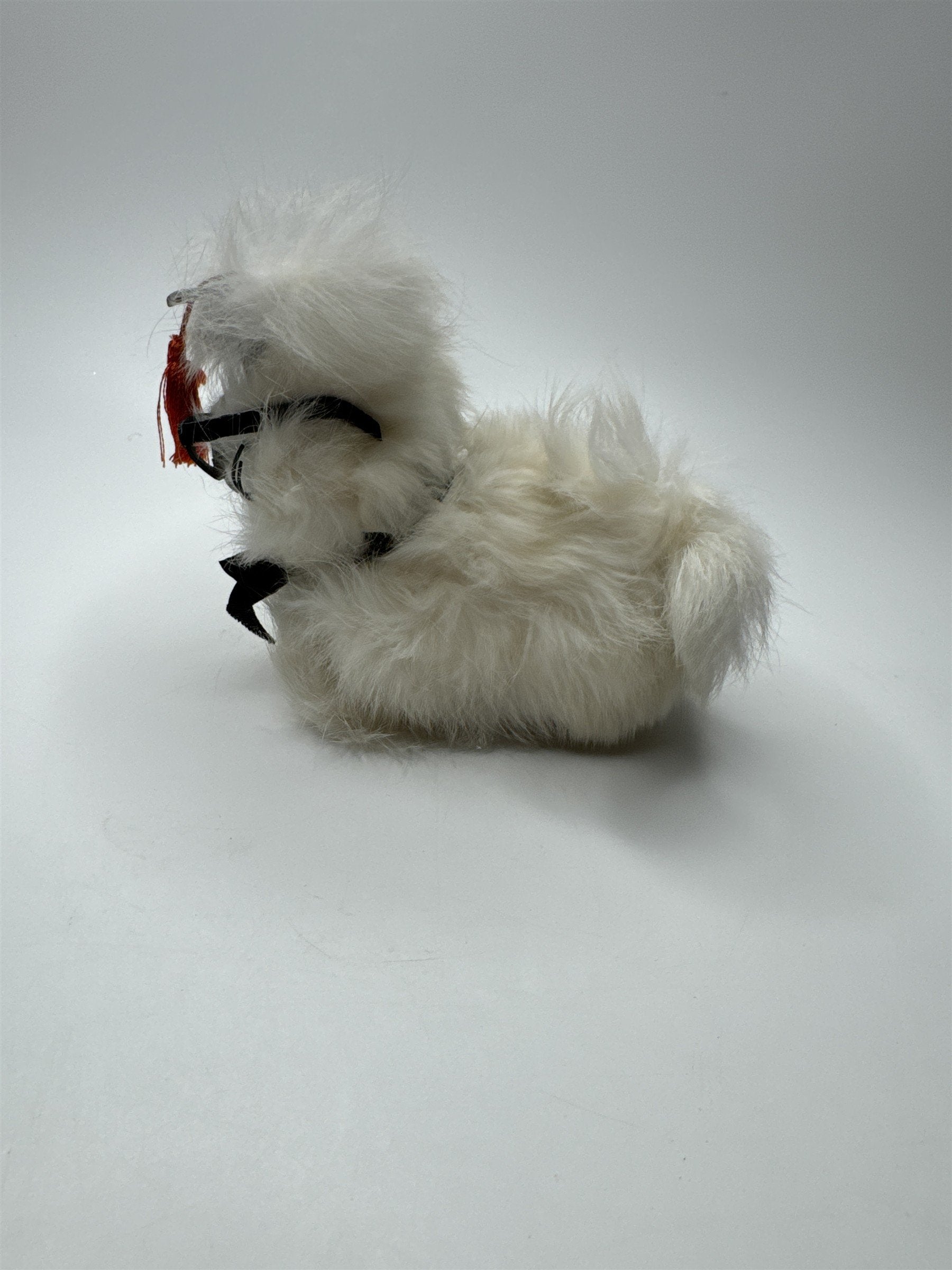 VINTAGE Graduation Dog Plush Toy Japan Rabbit Fur Stuffed Animal Cap Glasses