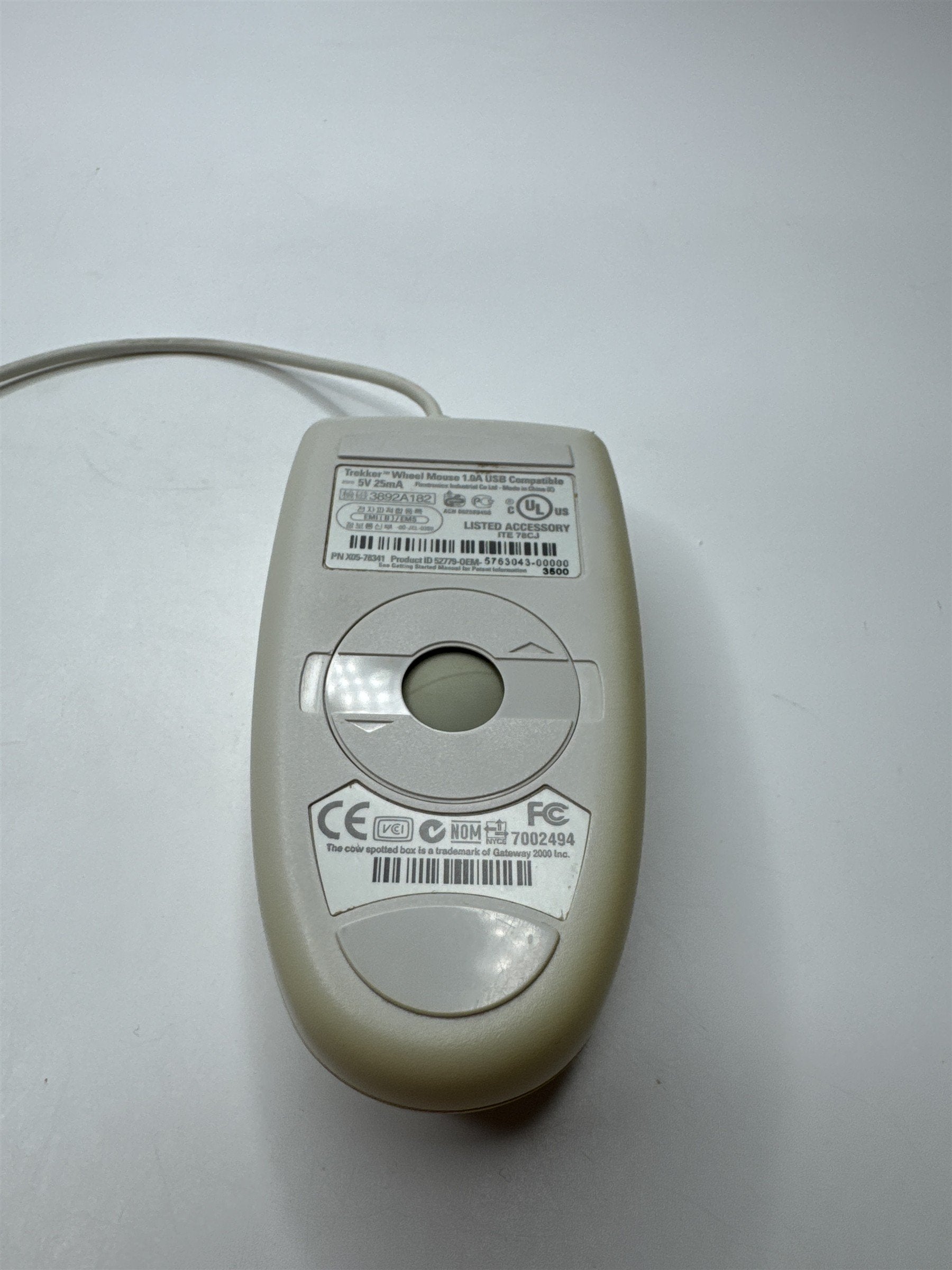 Vintage Gateway Trekker Wheel Mouse 1.0A USB Compatible Nostalgic Computer Mouse