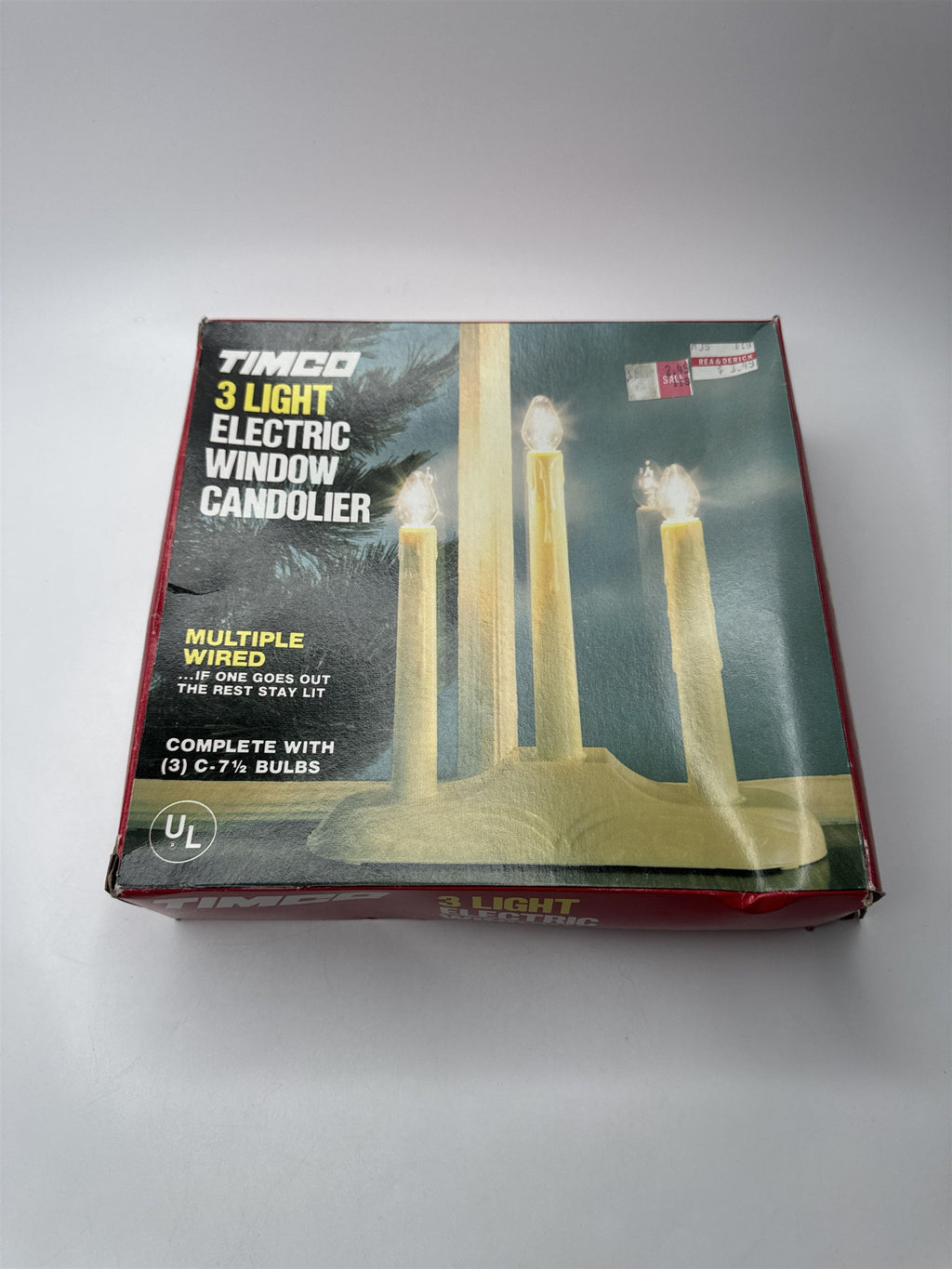 Vintage Timco 3 Light Electric Window Candolier Candlesticks (Needs Bulbs)