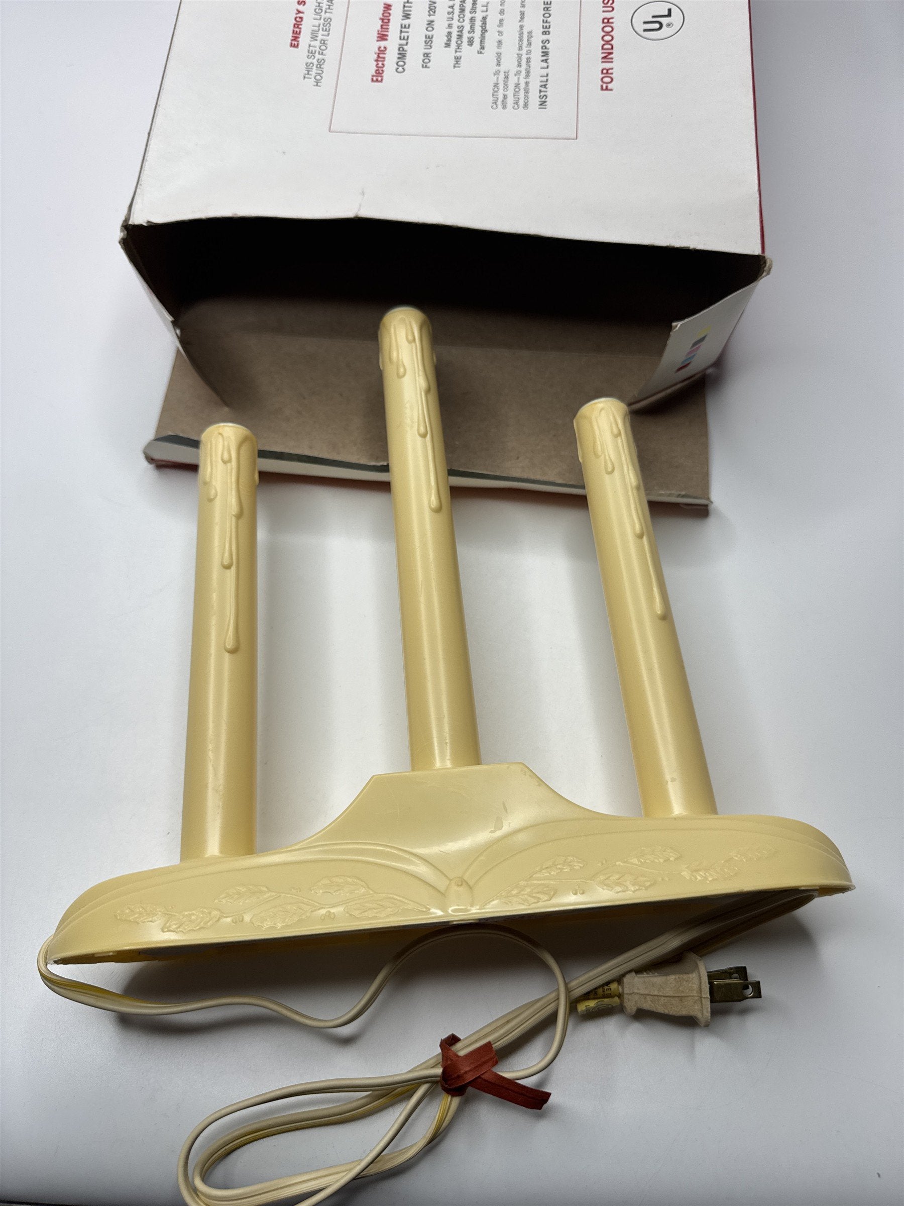 Vintage Timco 3 Light Electric Window Candolier Candlesticks (Needs Bulbs)