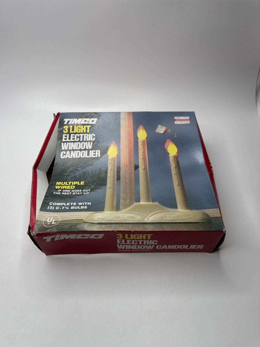 Vintage Timco 3 Light Electric Window Candolier Candlesticks (Needs Bulbs)