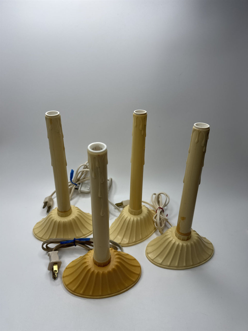 Set of 4 Vintage Window Candlesticks Candolier Electric Candles for Windows