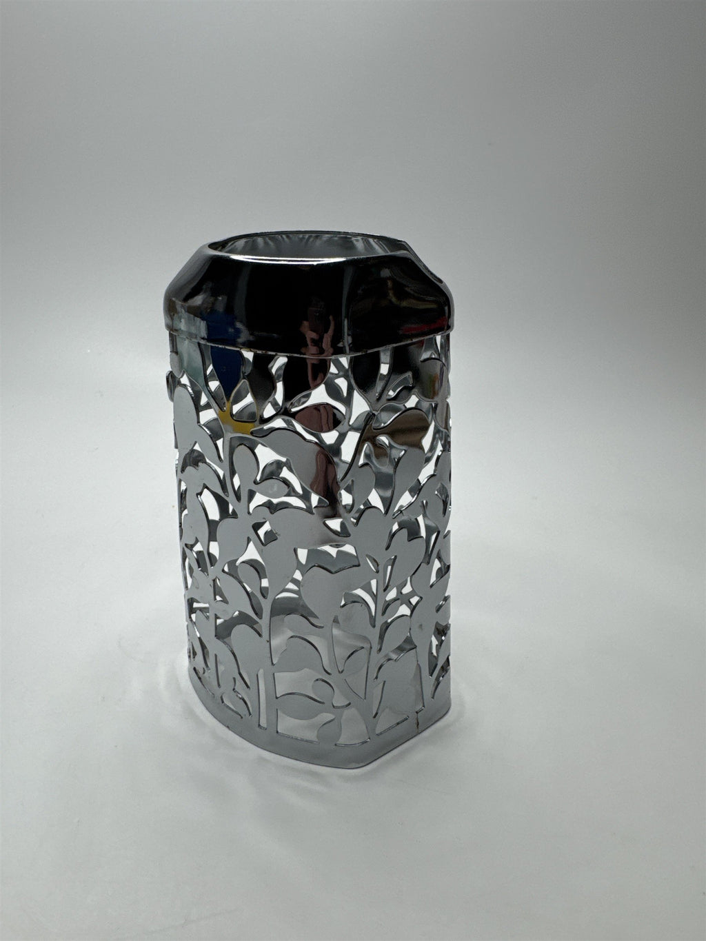 Silver Toned Floral Hand Soap Cover Bath & Body Works