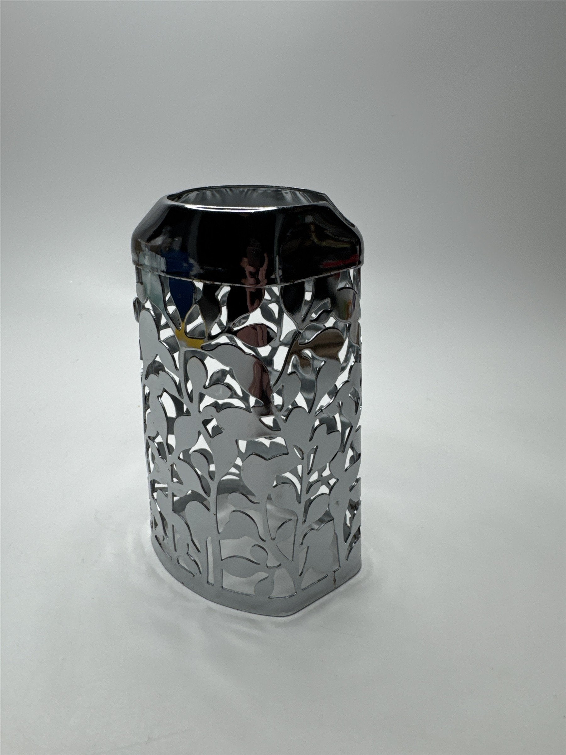 Silver Toned Floral Hand Soap Cover Bath & Body Works