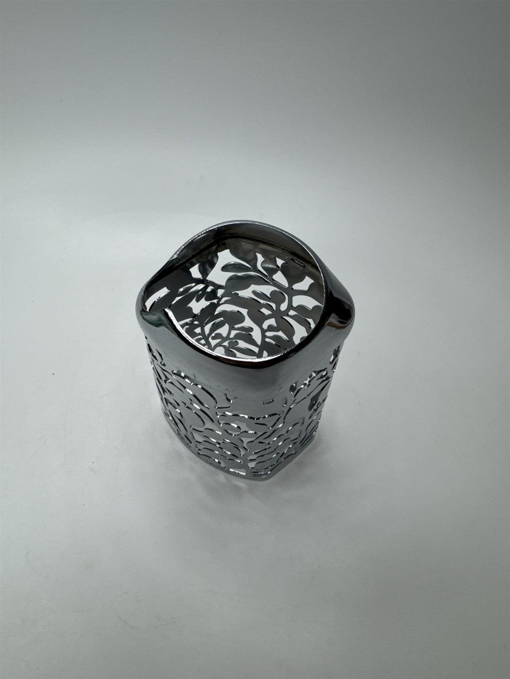 Silver Toned Floral Hand Soap Cover Bath & Body Works