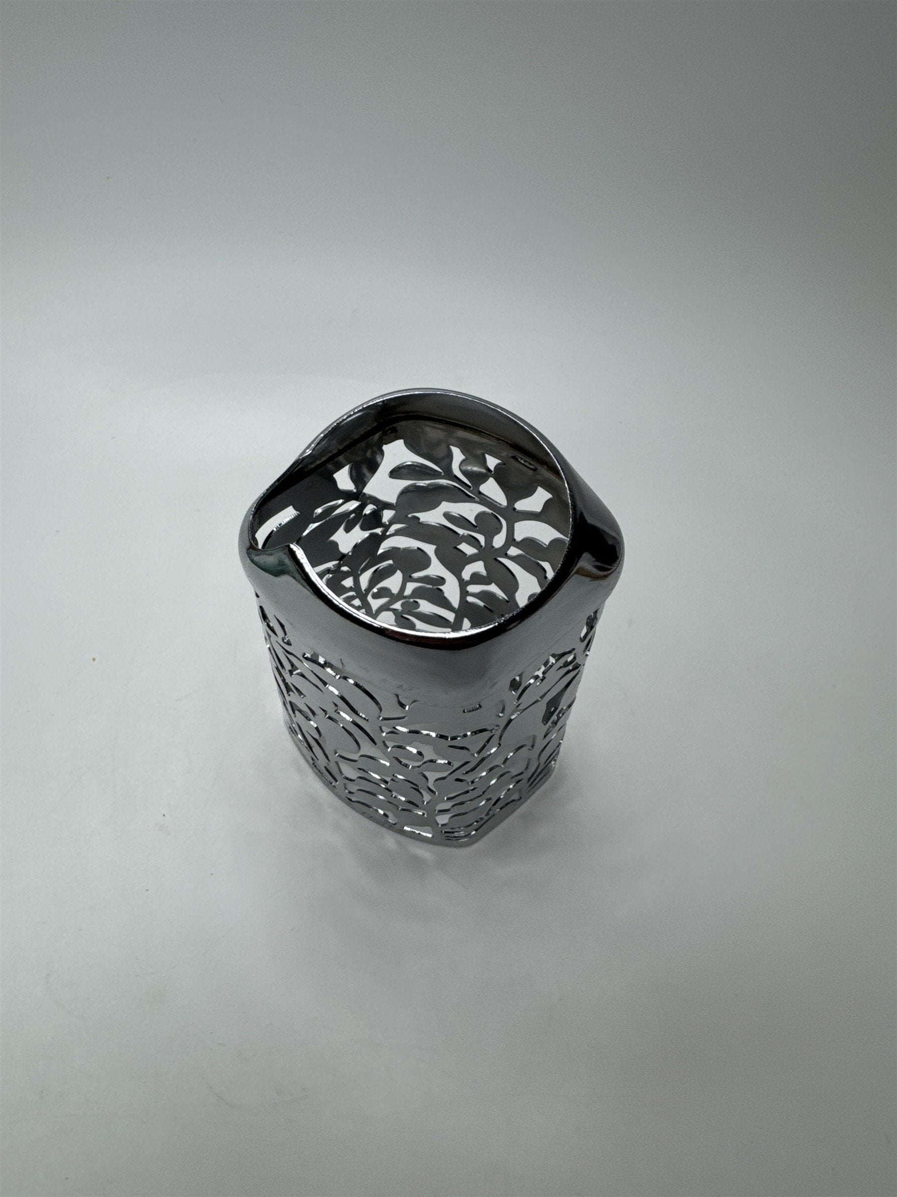 Silver Toned Floral Hand Soap Cover Bath & Body Works