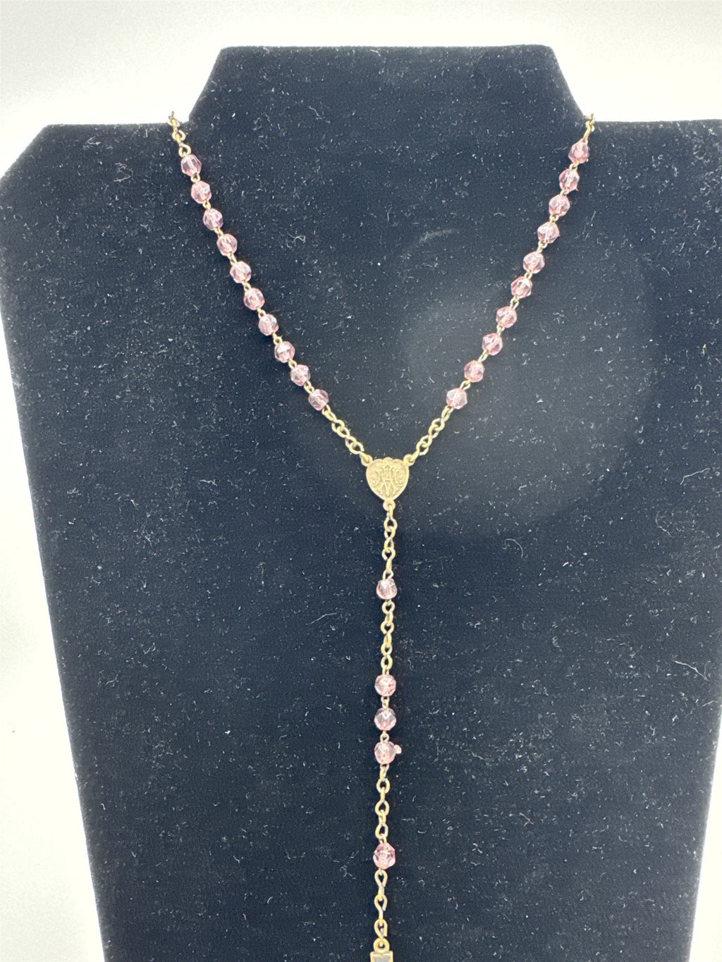 Vintage Purple Beaded Rosary and Cross Catholic Rosary Czechoslovakia