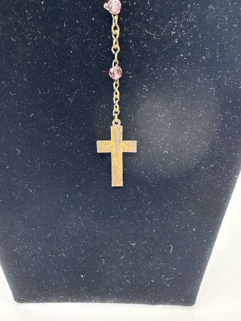 Vintage Purple Beaded Rosary and Cross Catholic Rosary Czechoslovakia