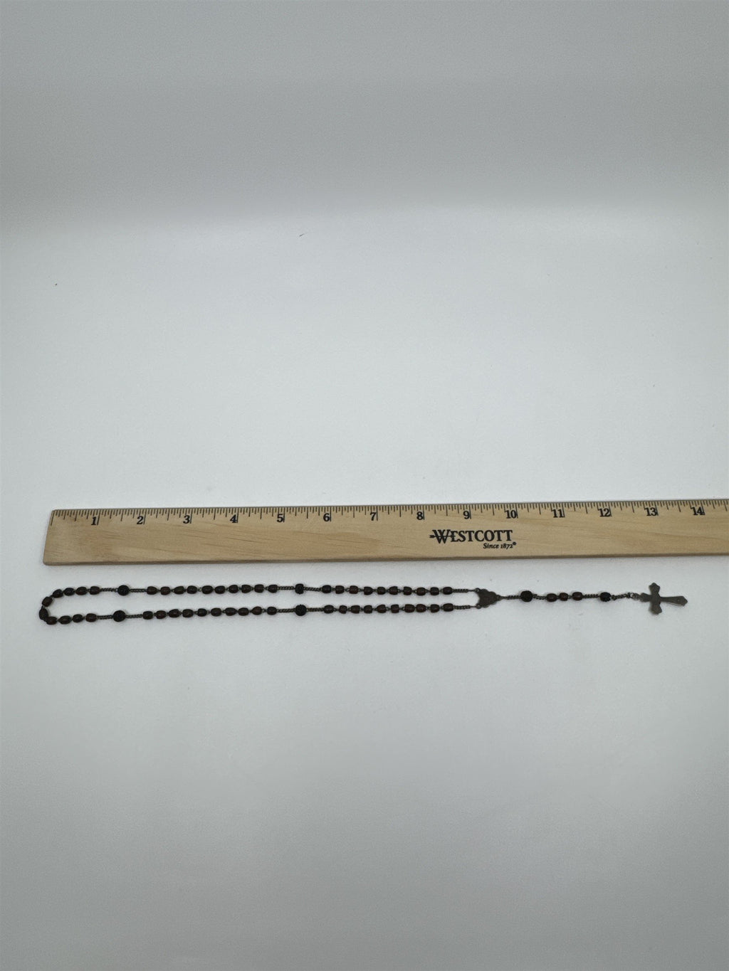 Vintage Brown Beaded Rosary and Cross Catholic Rosary Religious Cross Necklace