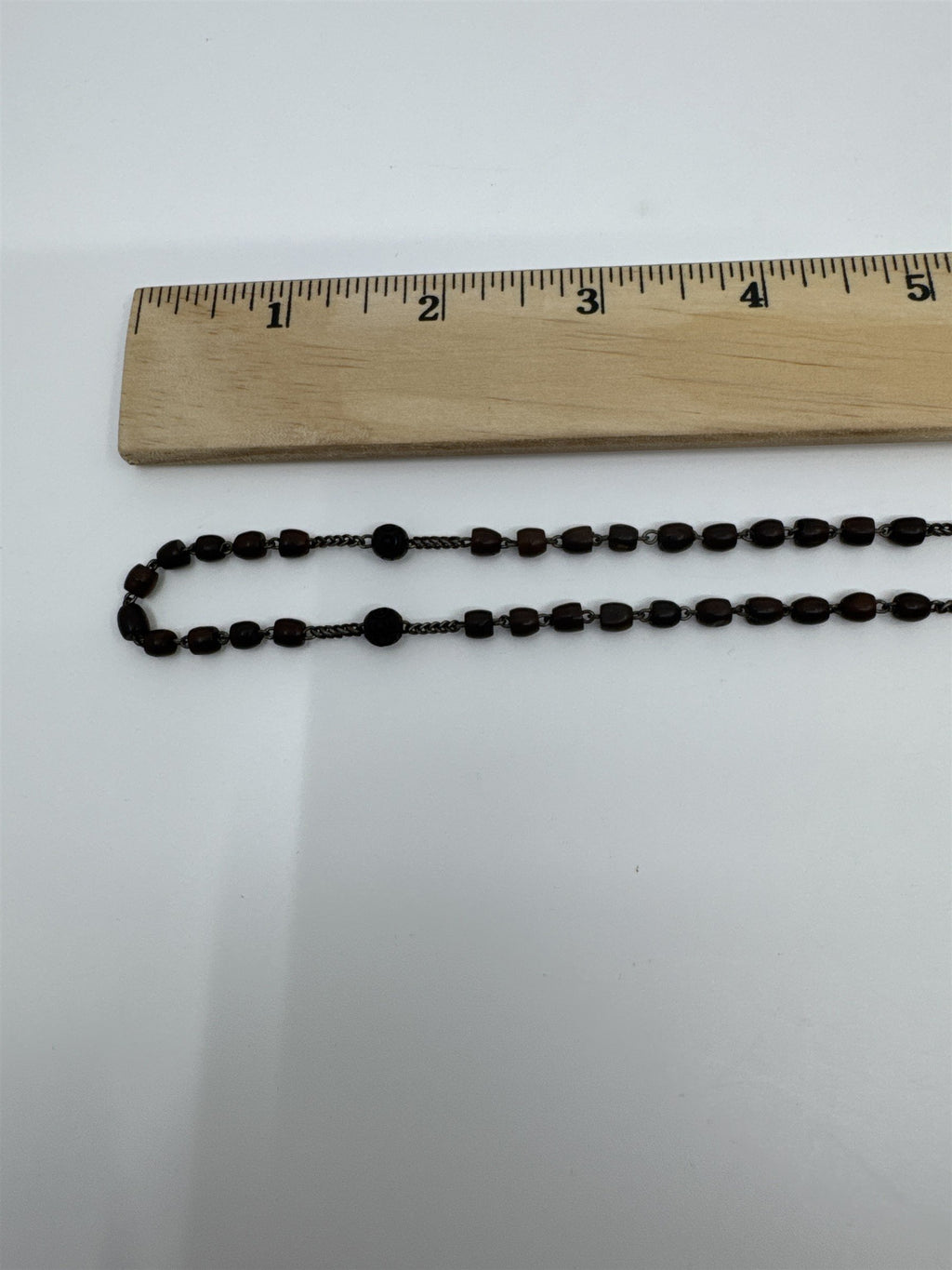 Vintage Brown Beaded Rosary and Cross Catholic Rosary Religious Cross Necklace