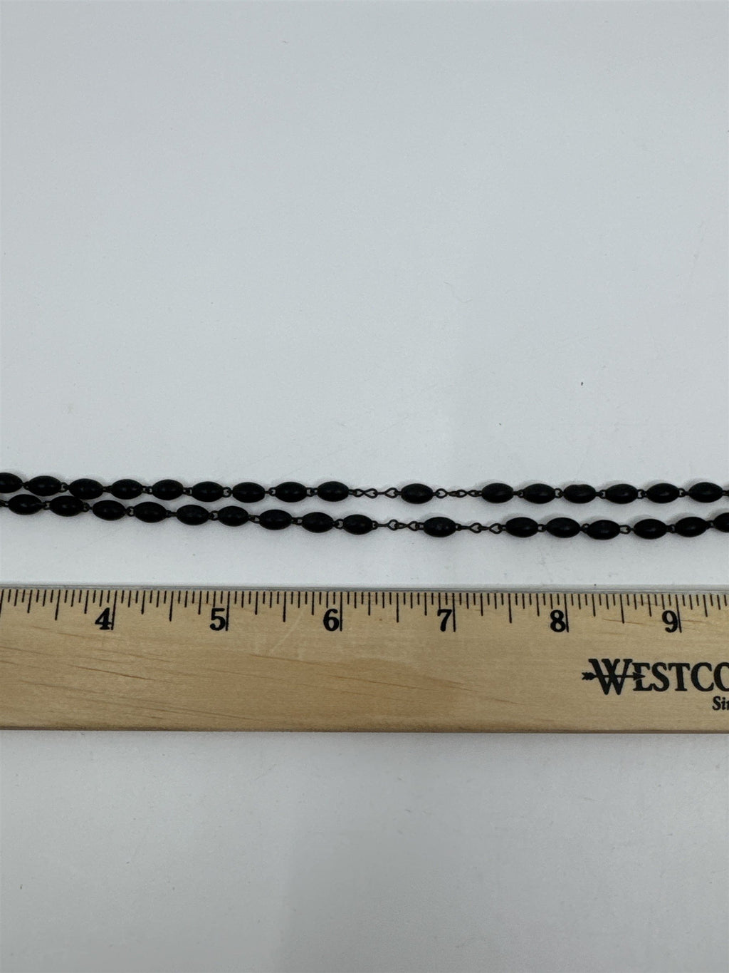 Vintage Black Beaded Rosary and Cross Catholic Rosary Religious Cross Necklace