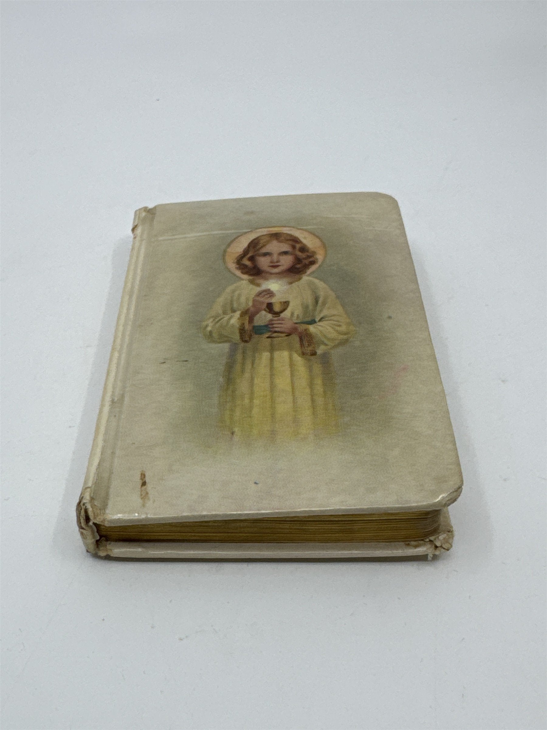 Vintage Small Prayer Book Religious Prayer Book W/ Young Child On Cover