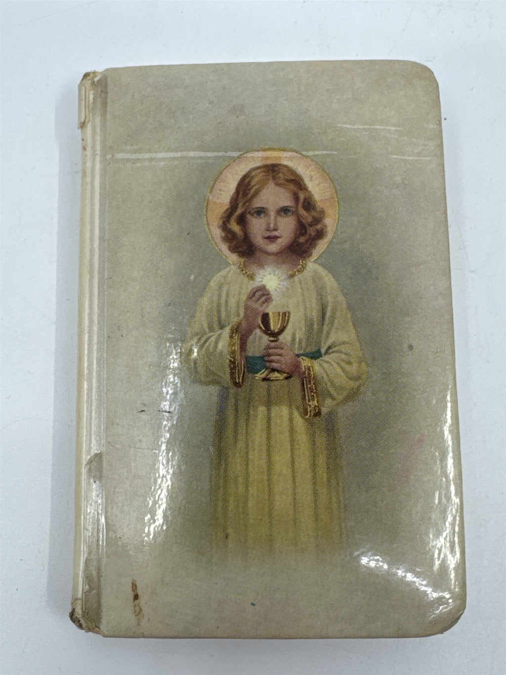 Vintage Small Prayer Book Religious Prayer Book W/ Young Child On Cover