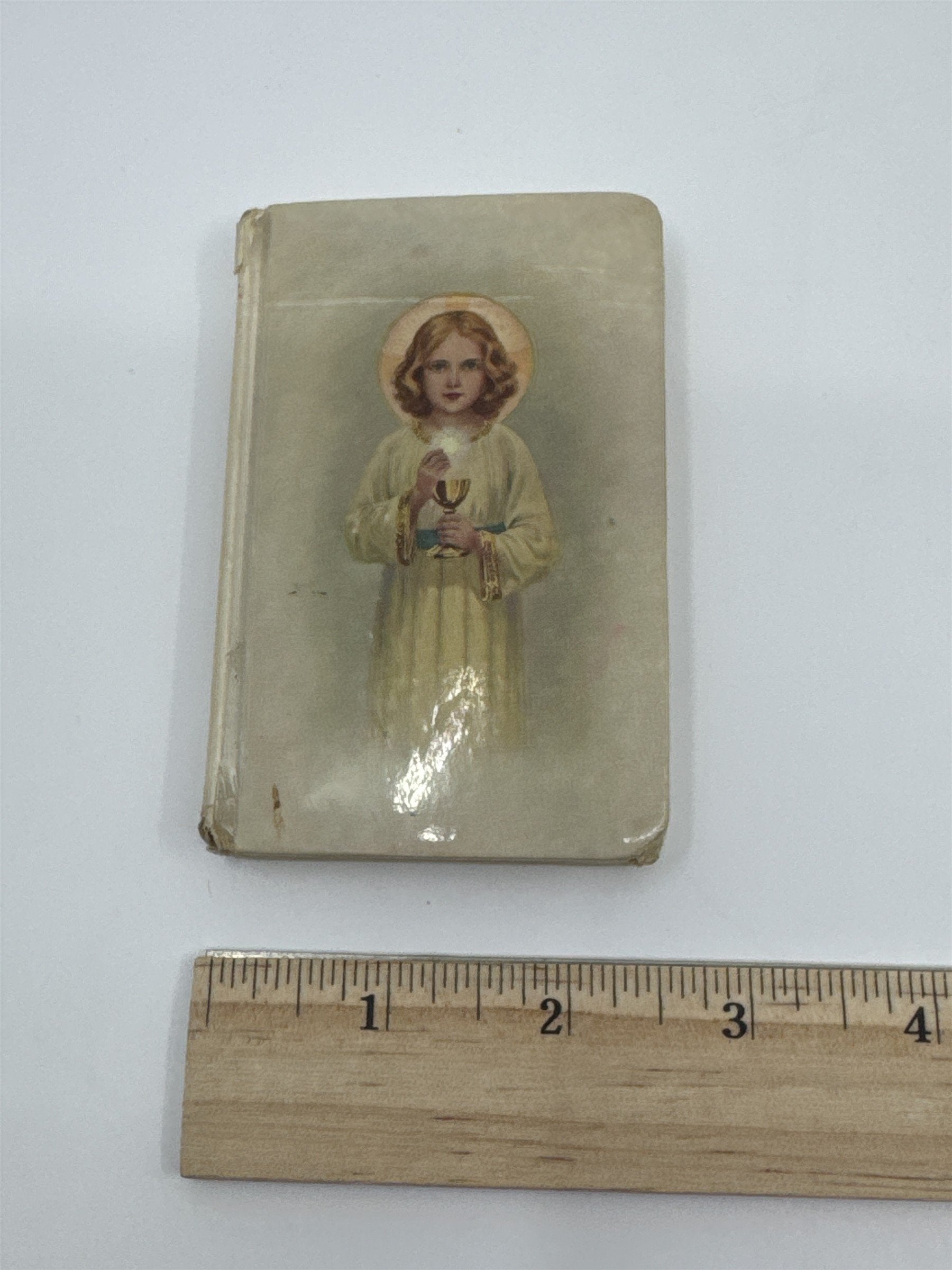 Vintage Small Prayer Book Religious Prayer Book W/ Young Child On Cover
