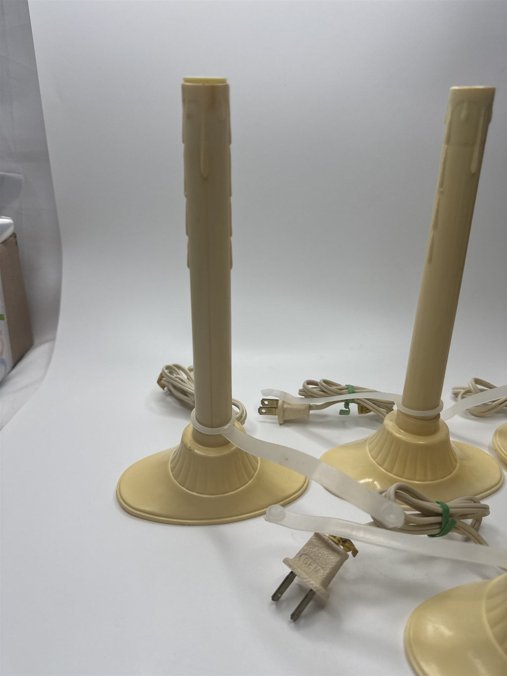 Set of 4 Vintage Window Candlesticks Candolier Electric Candles for Windows