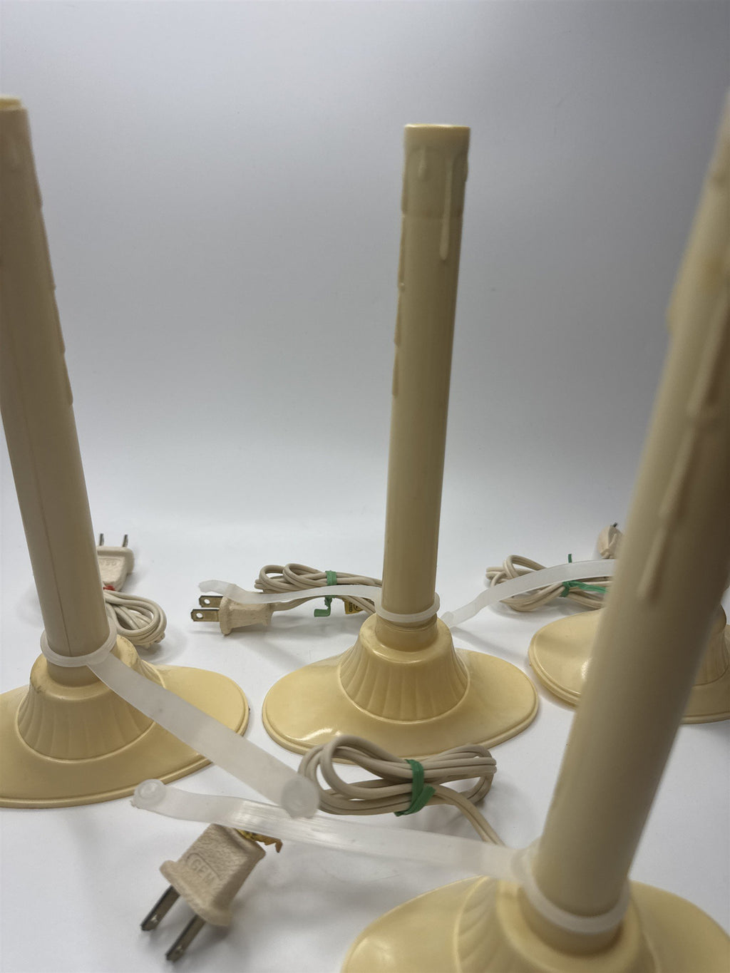 Set of 4 Vintage Window Candlesticks Candolier Electric Candles for Windows