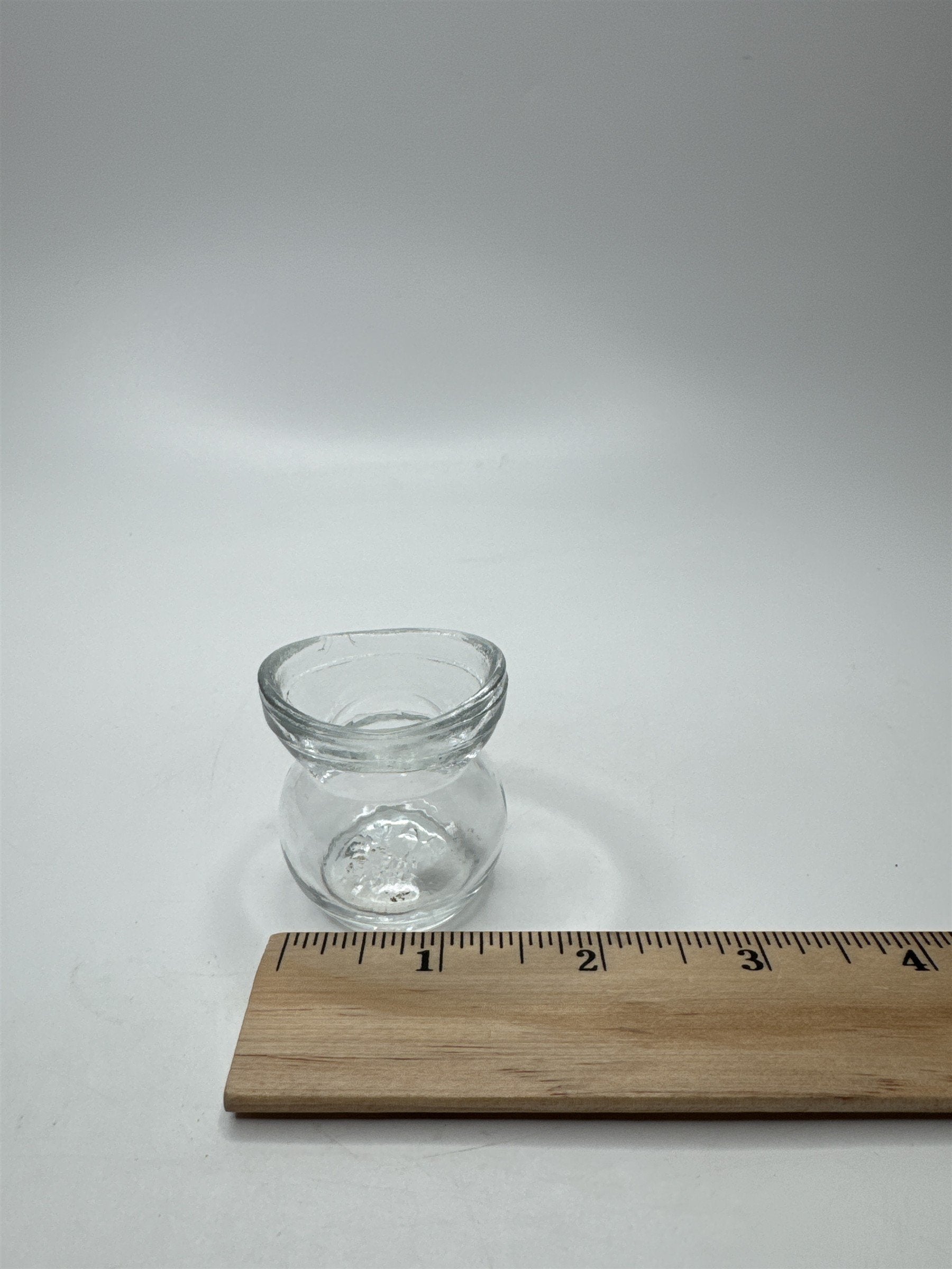 Vintage Glasco Eye Wash Cup Eyewash Clear Round Base Glass Medical Optical