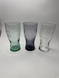 Set of 3 McDonalds Commerative Logo Arches Glasses: 1948, 1955, & 1992 NOS