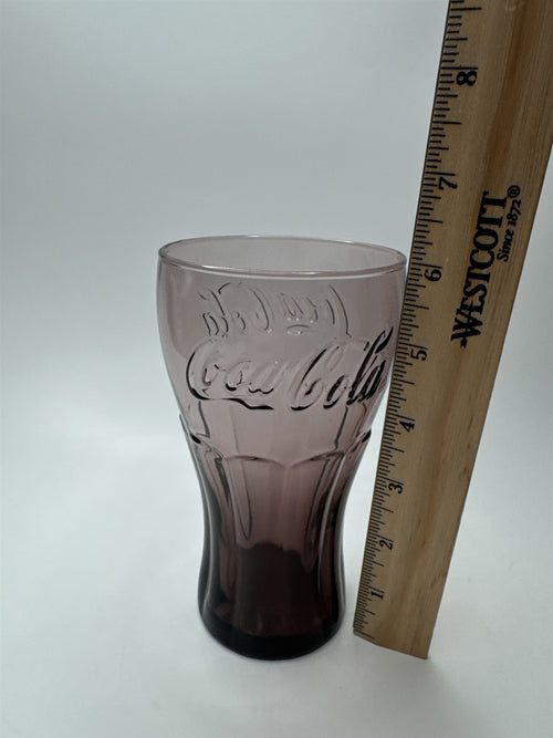 Coca Cola Deep Purple Glass 6" Tall Drinking Glass McDonalds Promo Vintage