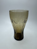Coca Cola Amber Glass 6" Tall Drinking Glass McDonalds Promo Vintage