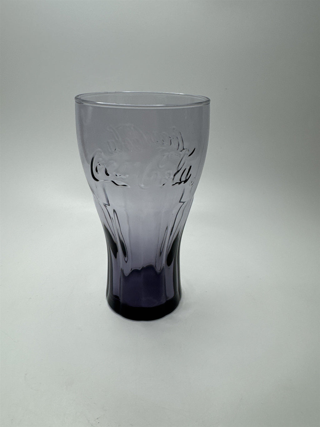 Coca Cola Purple Amethyst Glass 6" Tall Drinking Glass McDonalds Promo Vintage
