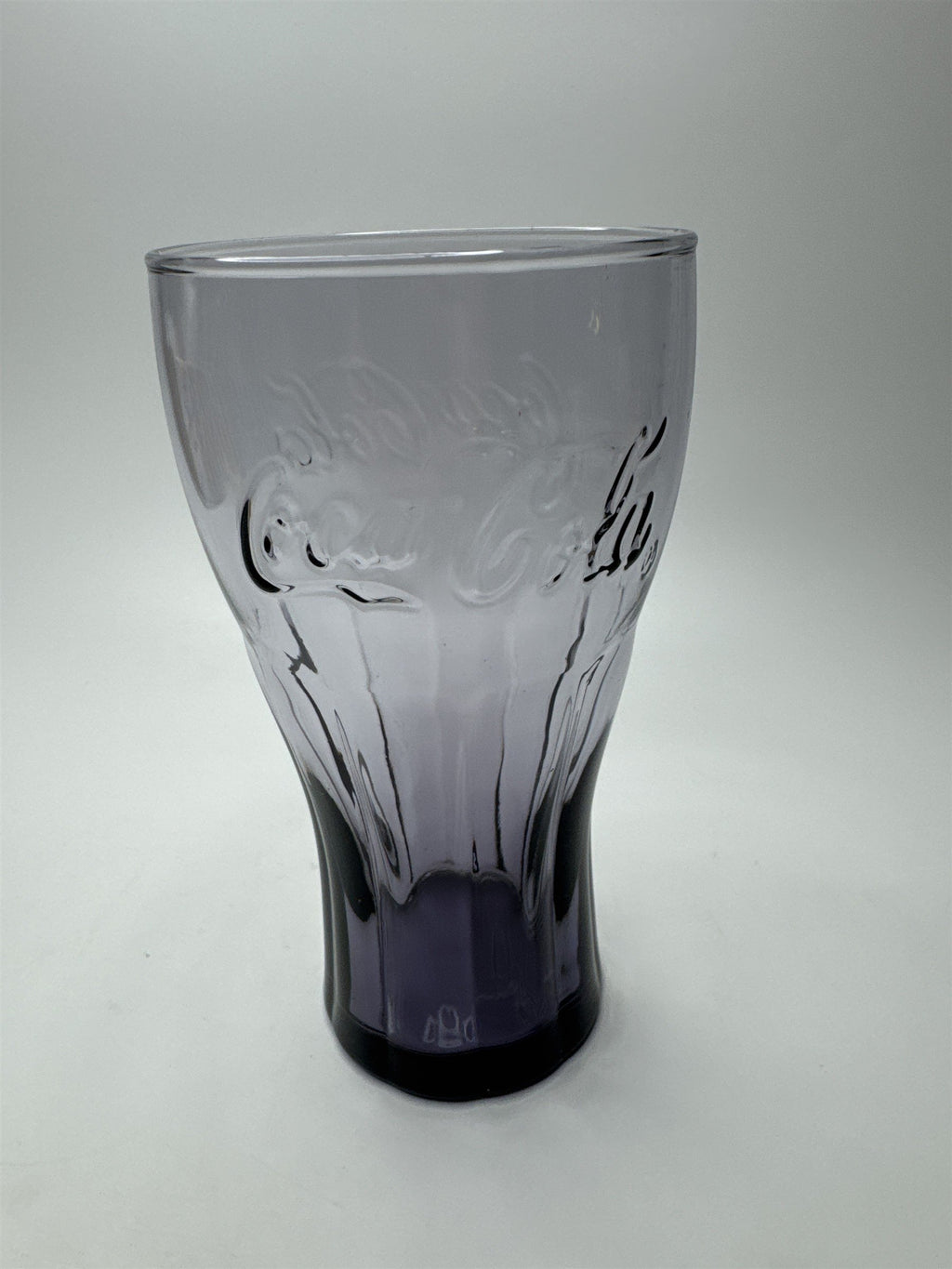 Coca Cola Purple Amethyst Glass 6" Tall Drinking Glass McDonalds Promo Vintage