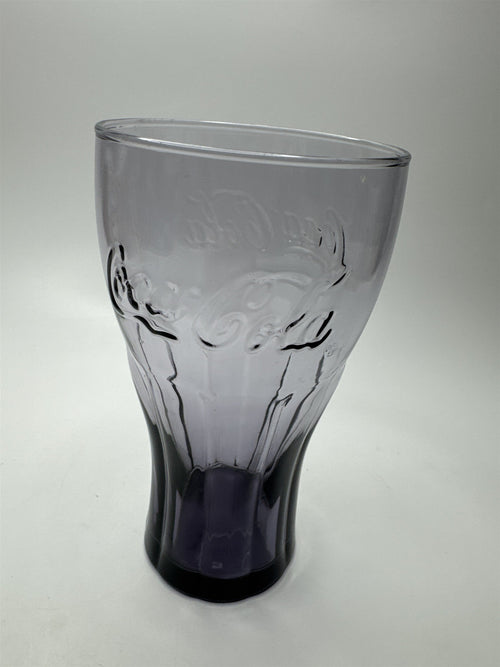 Coca Cola Purple Amethyst Glass 6" Tall Drinking Glass McDonalds Promo Vintage