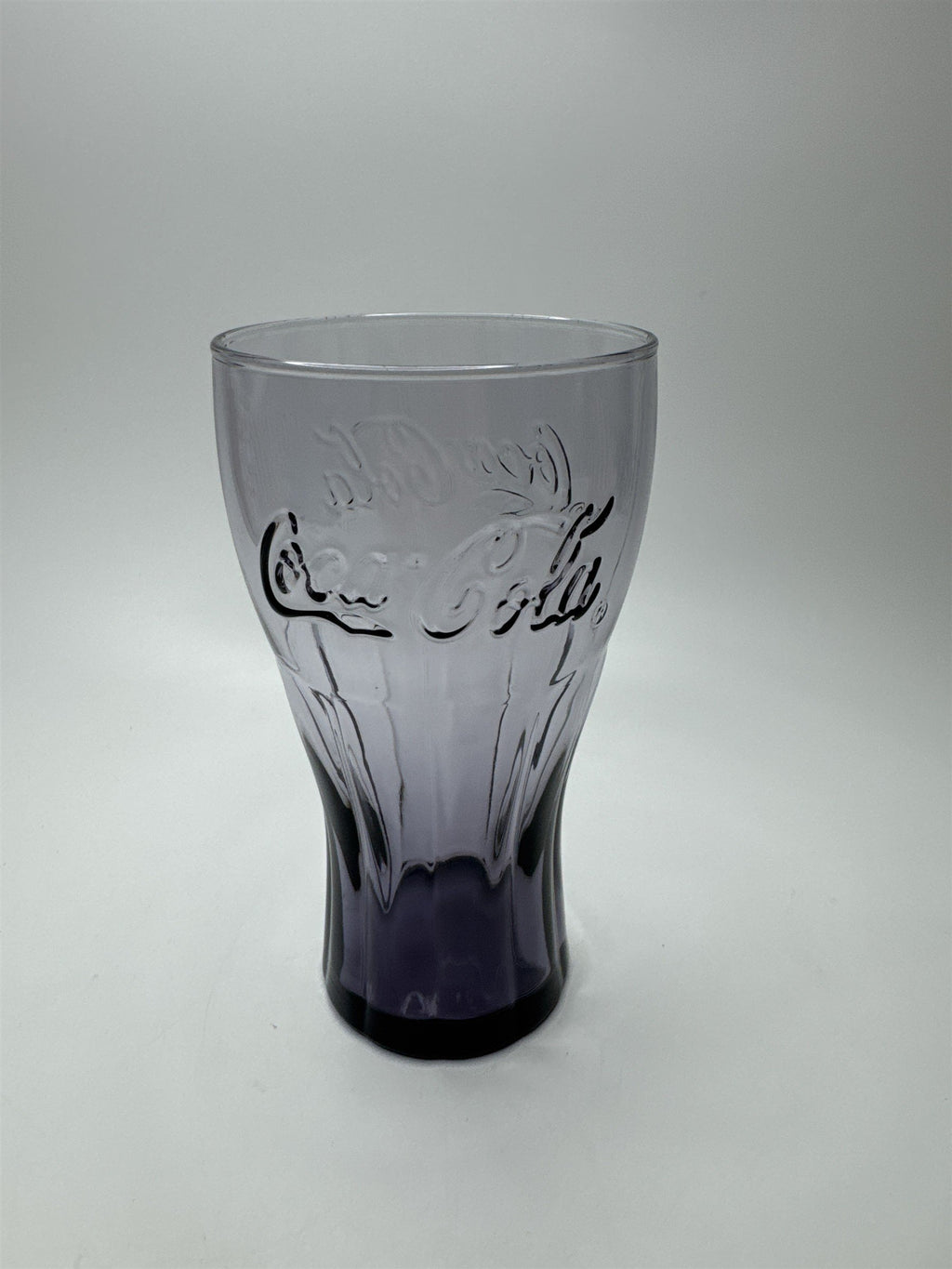 Coca Cola Purple Amethyst Glass 6" Tall Drinking Glass McDonalds Promo Vintage