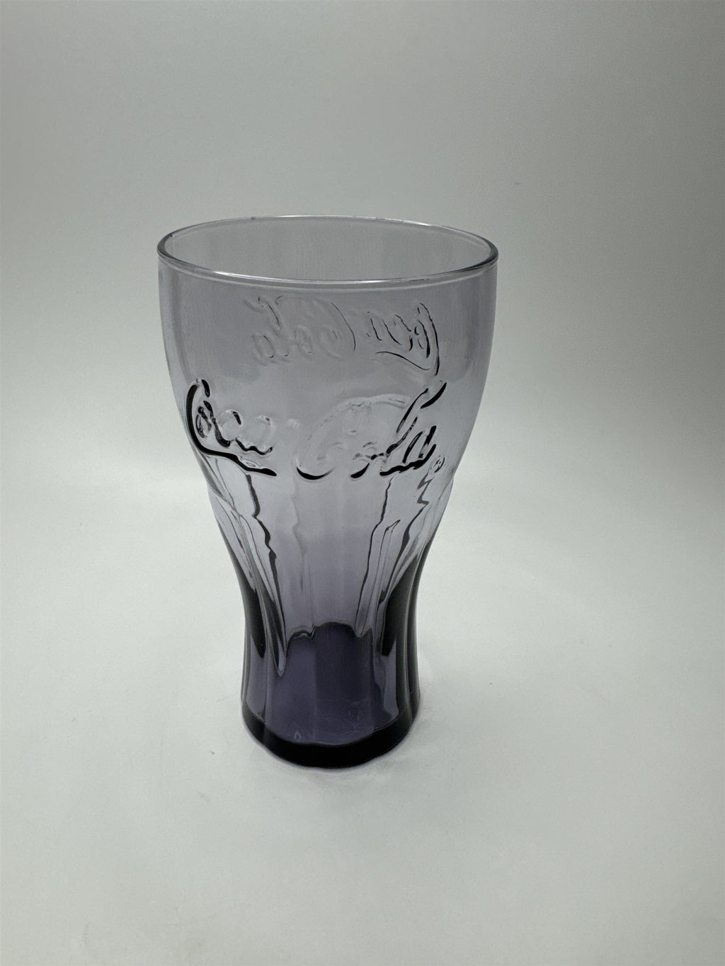 Coca Cola Purple Amethyst Glass 6" Tall Drinking Glass McDonalds Promo Vintage