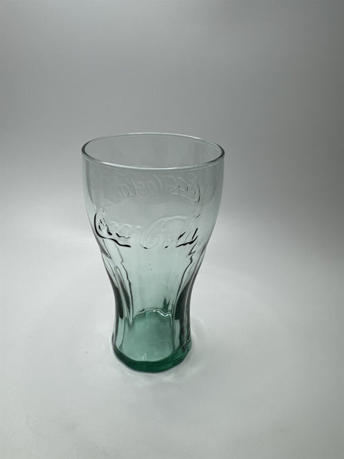 Coca Cola Green Bottom Glass 6" Tall Drinking Glass McDonalds Promo Vintage
