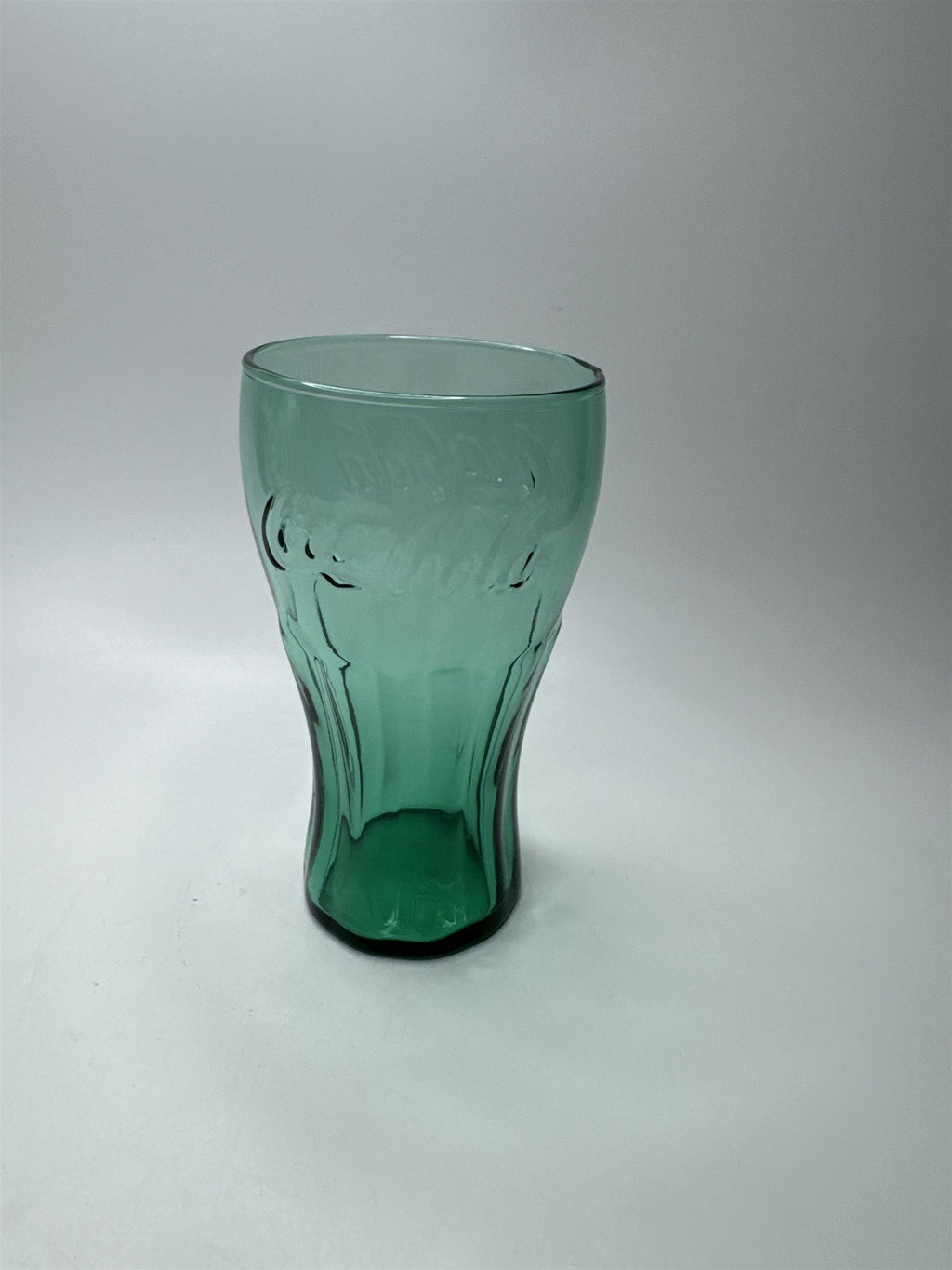 Coca Cola Green Glass 6" Tall Drinking Glass McDonalds Promo Vintage