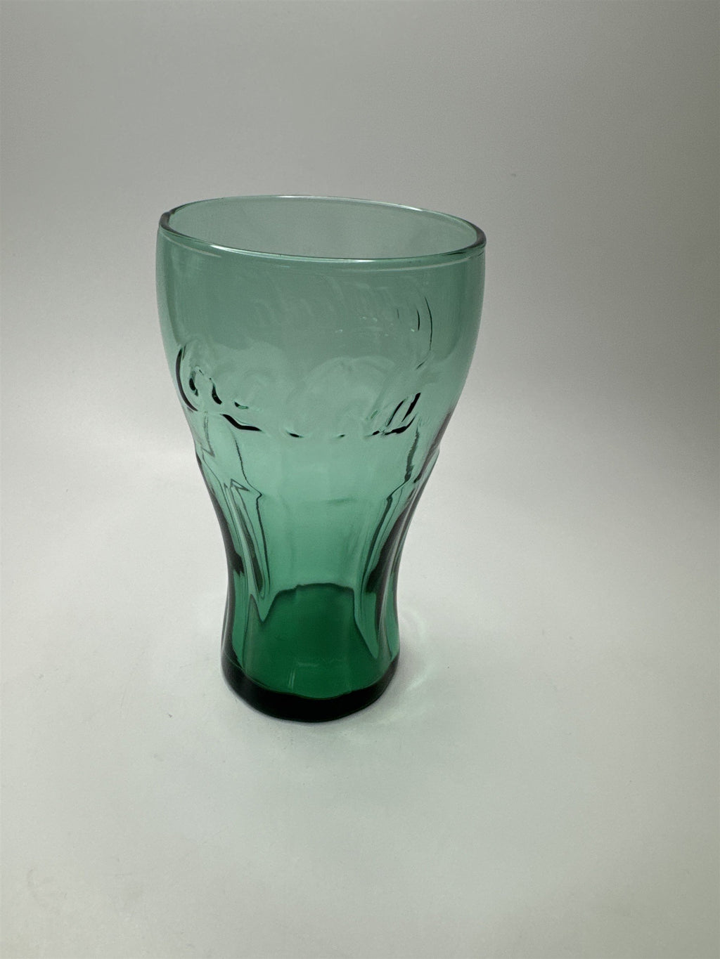 Coca Cola Green Glass 6" Tall Drinking Glass McDonalds Promo Vintage