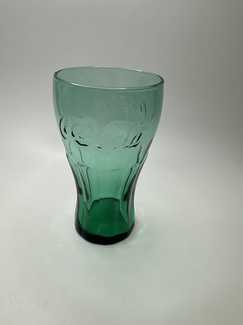 Coca Cola Green Glass 6" Tall Drinking Glass McDonalds Promo Vintage