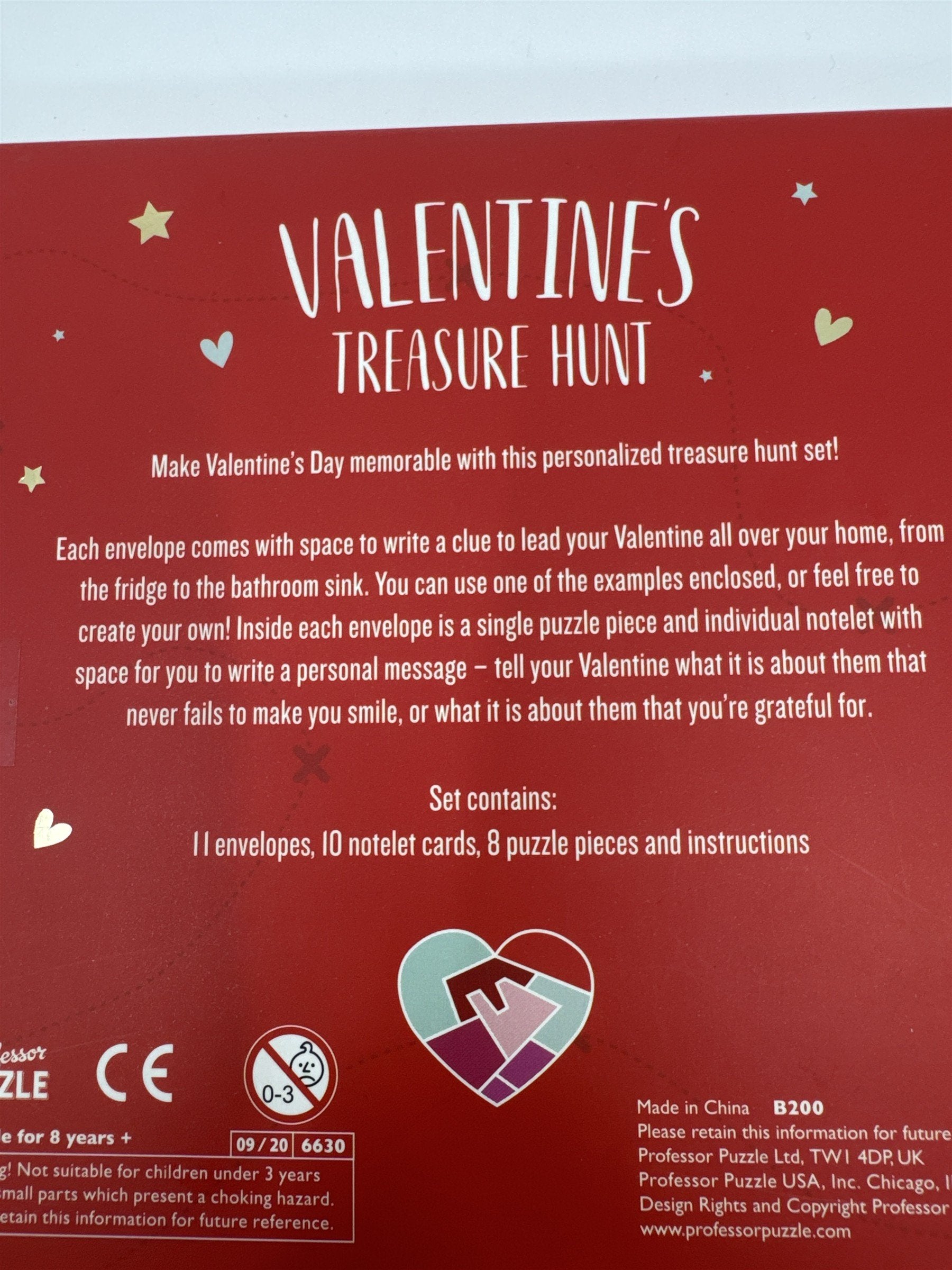 Valentine's Day Couple's Treasure Hunt Romantic Envelope Hiding Game